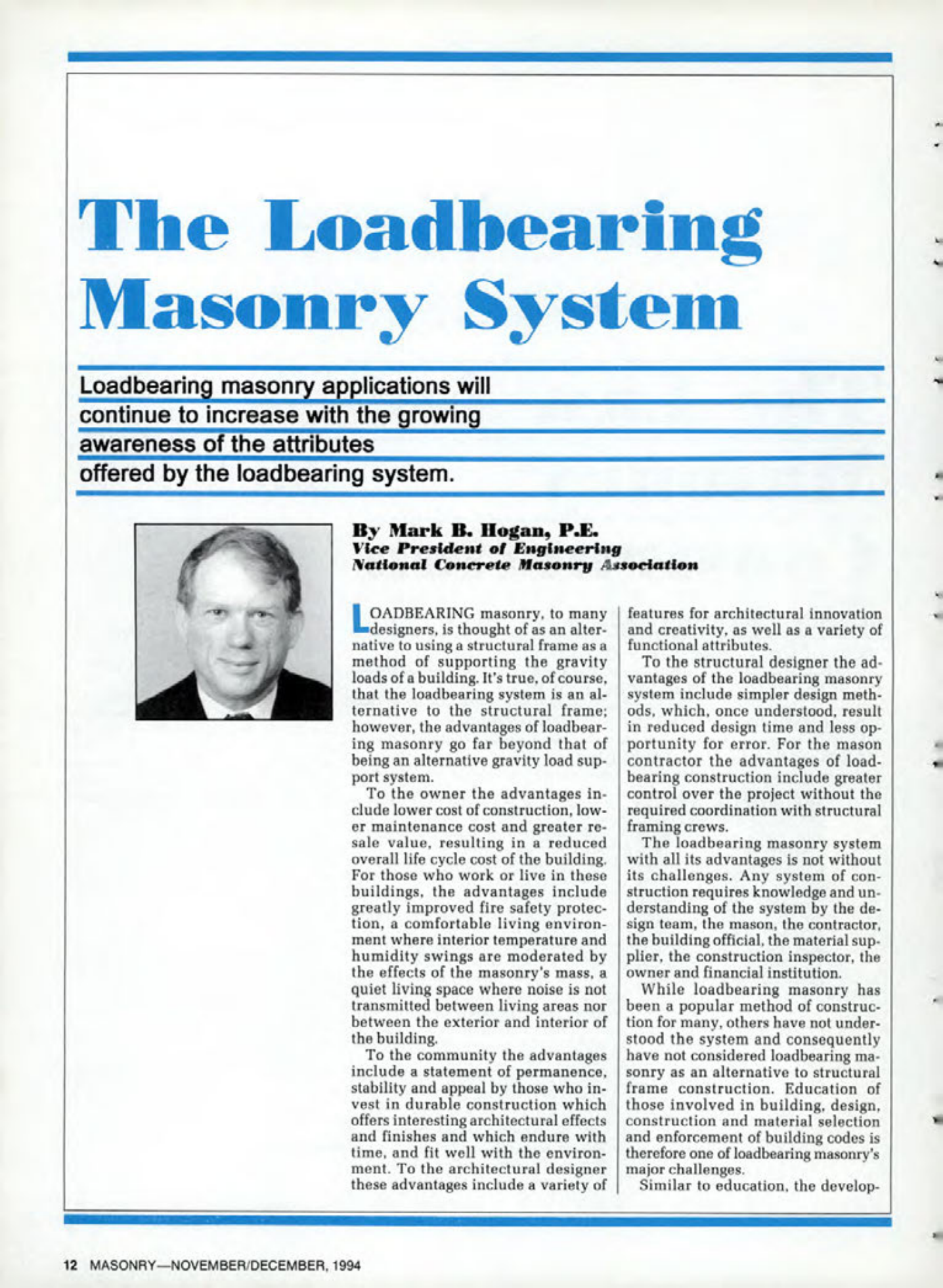 Masonry Magazine December 1994 Page. 12