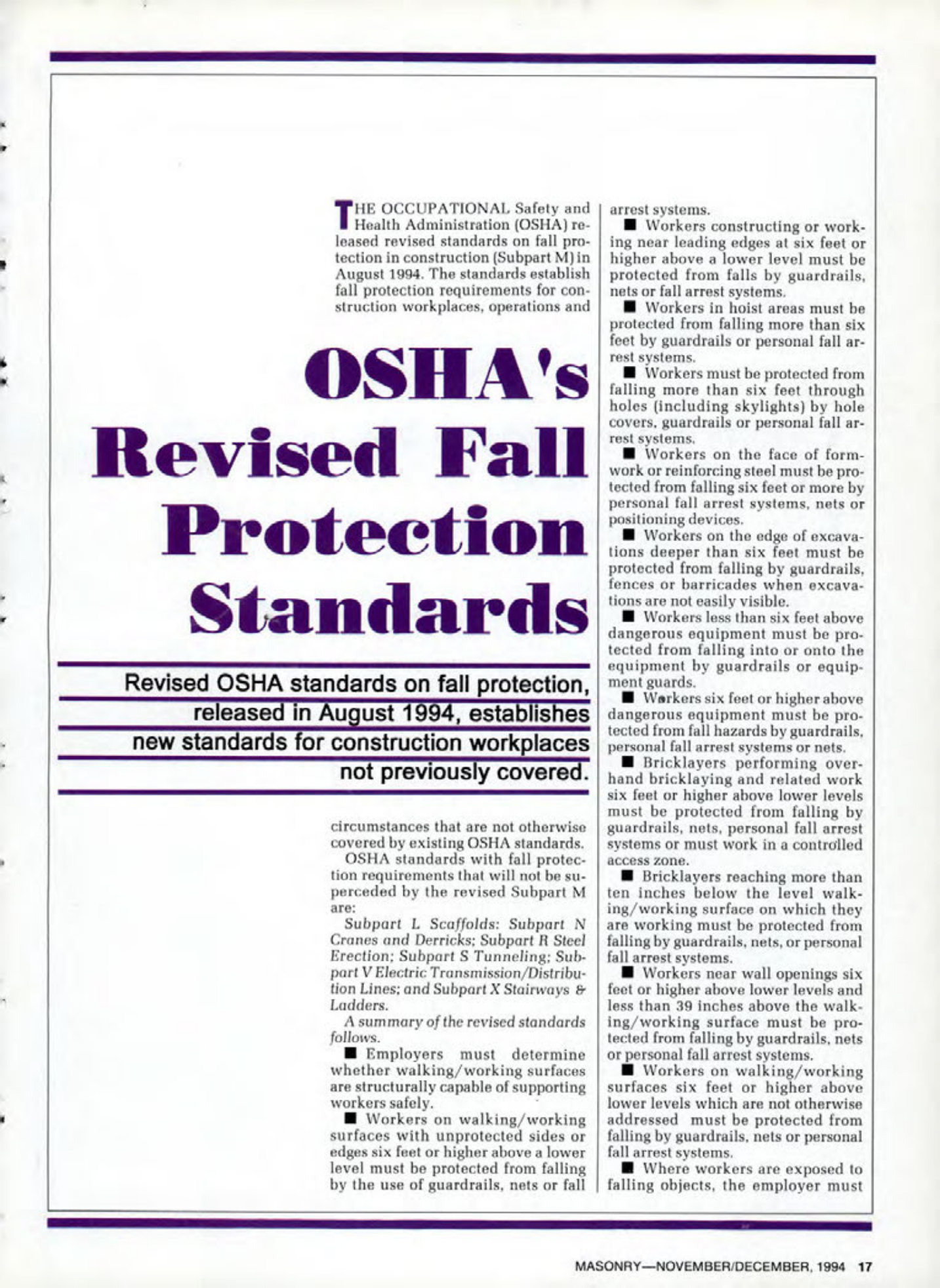 Masonry Magazine December 1994 Page. 17