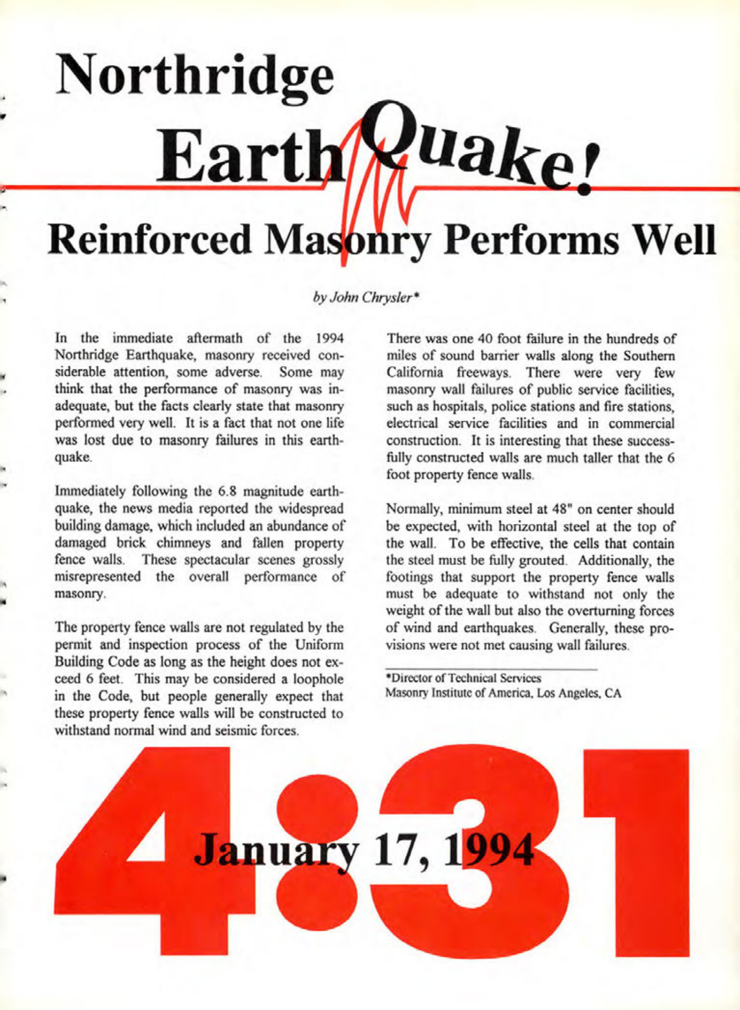 Masonry Magazine December 1994 Page. 25
