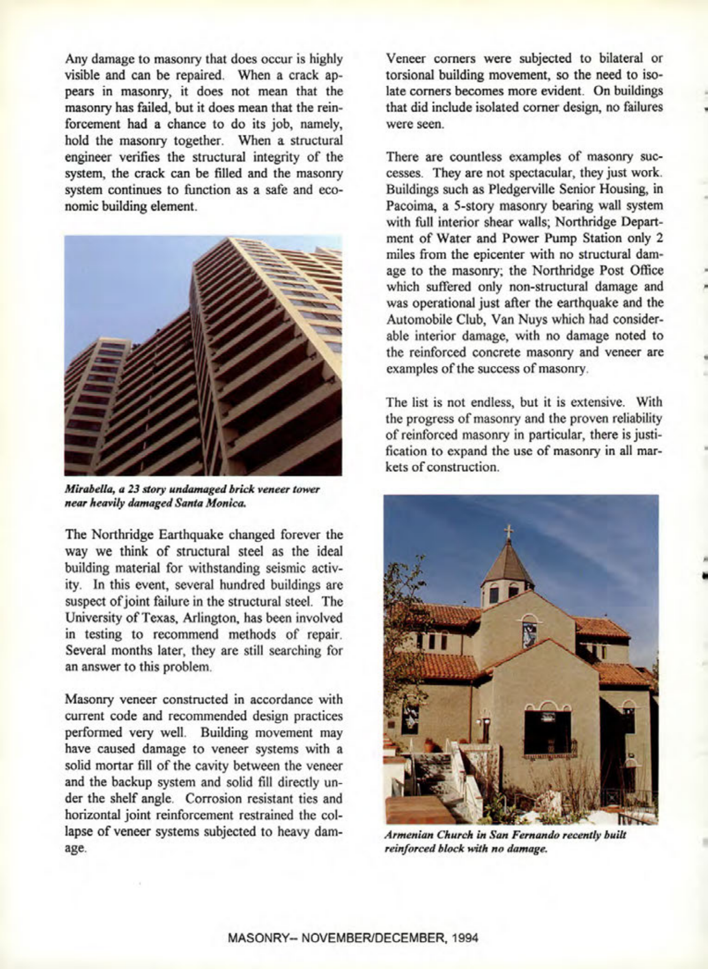 Masonry Magazine December 1994 Page. 28