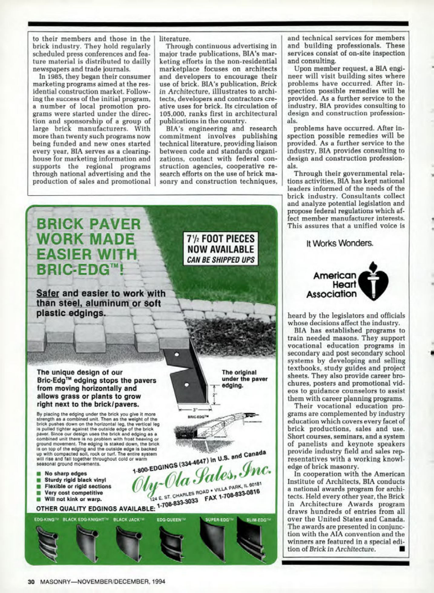 Masonry Magazine December 1994 Page. 30