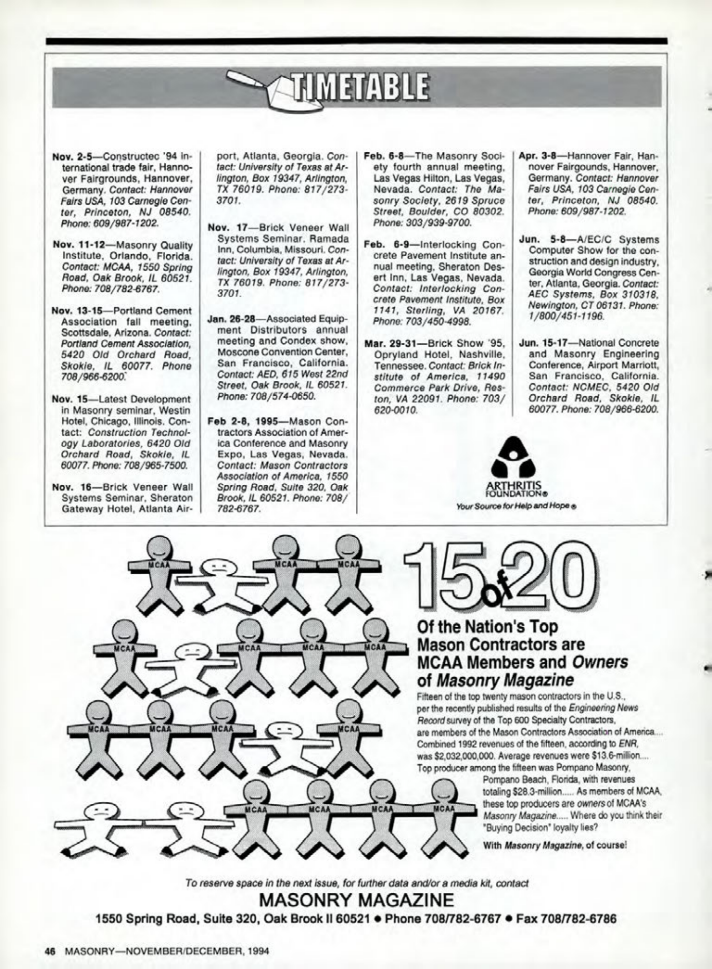 Masonry Magazine December 1994 Page. 46