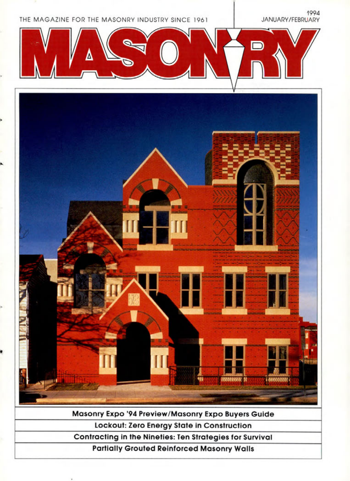 Masonry Magazine February 1994 Page. 1