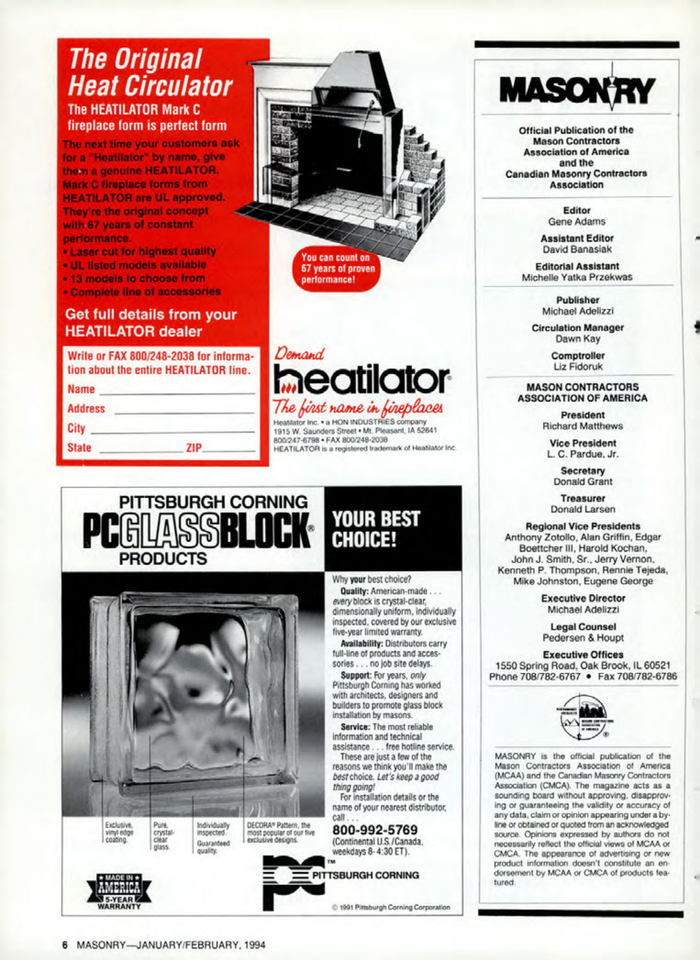 Masonry Magazine February 1994 Page. 6