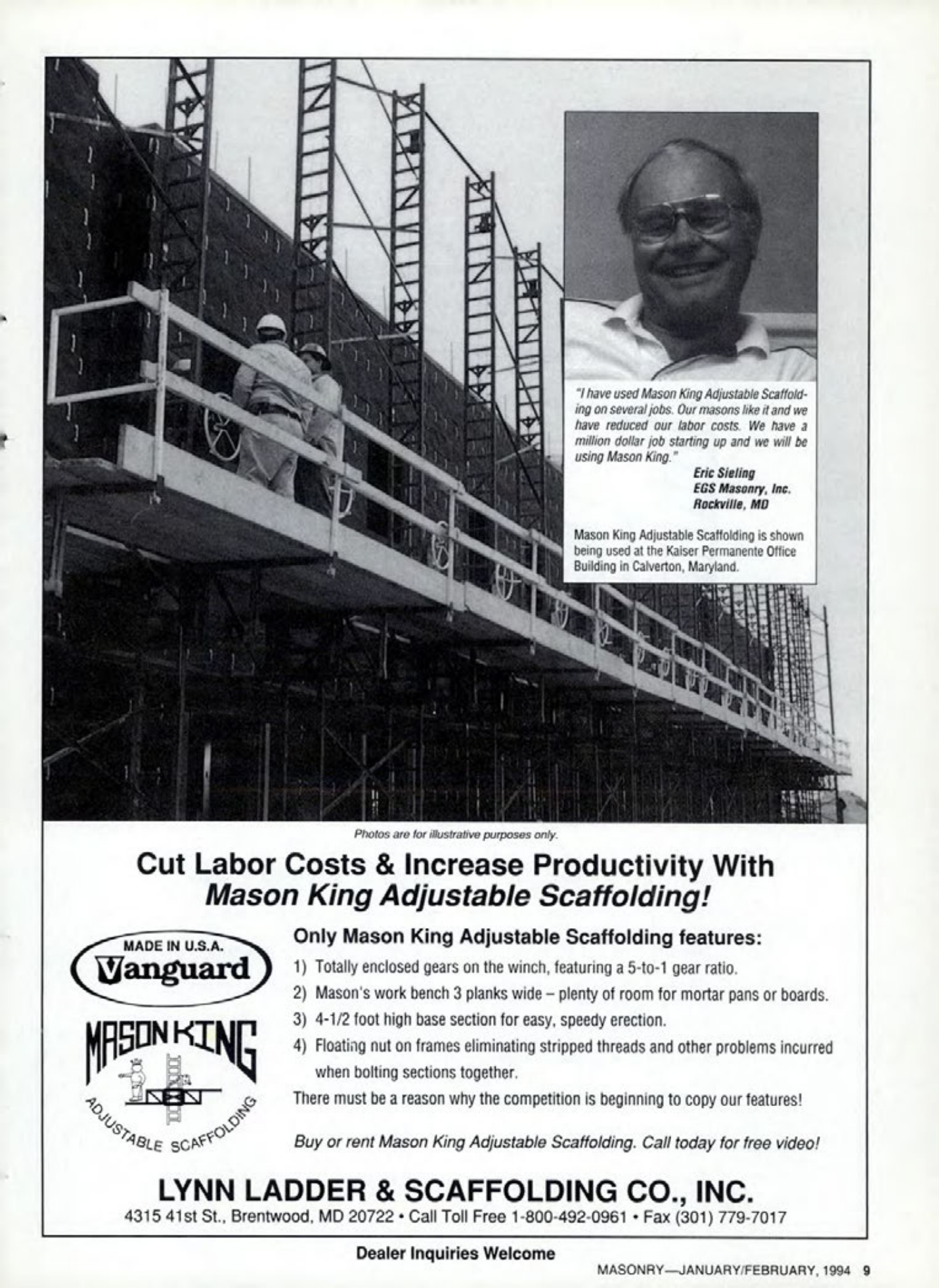 Masonry Magazine February 1994 Page. 9