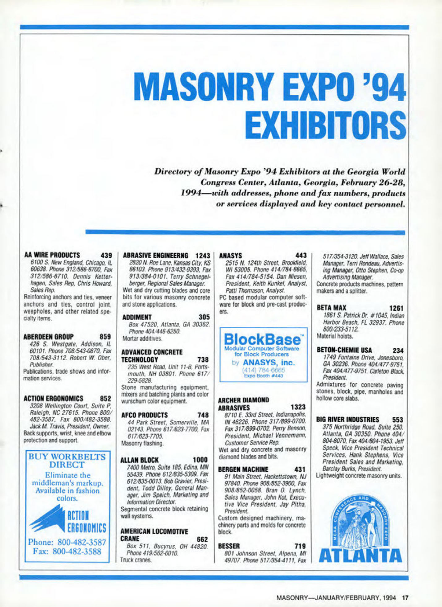 Masonry Magazine February 1994 Page. 17