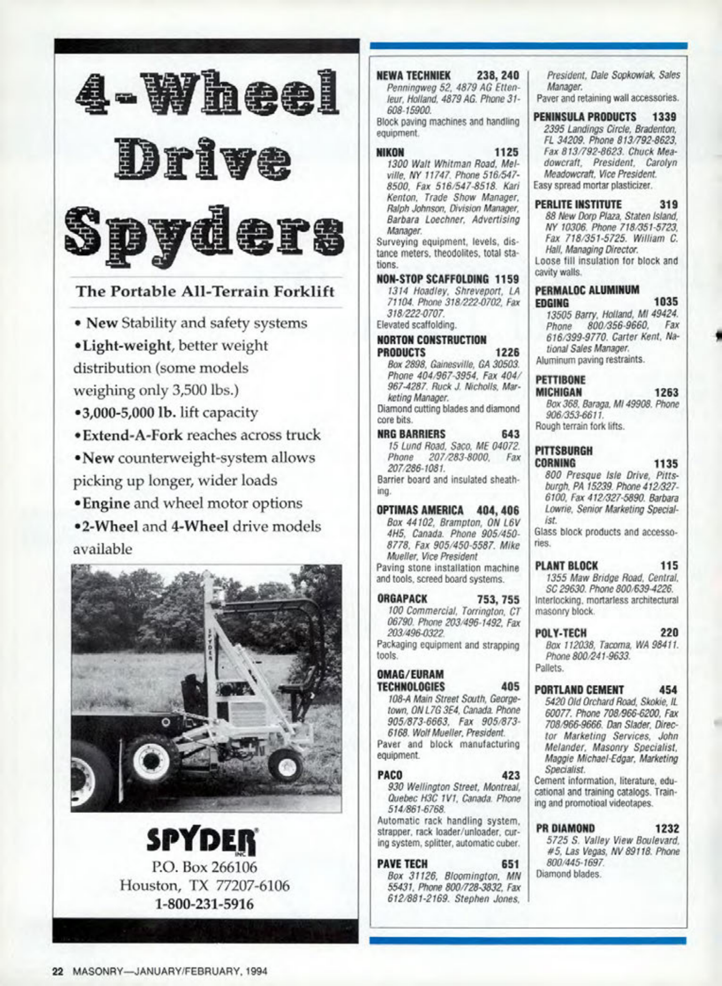 Masonry Magazine February 1994 Page. 22