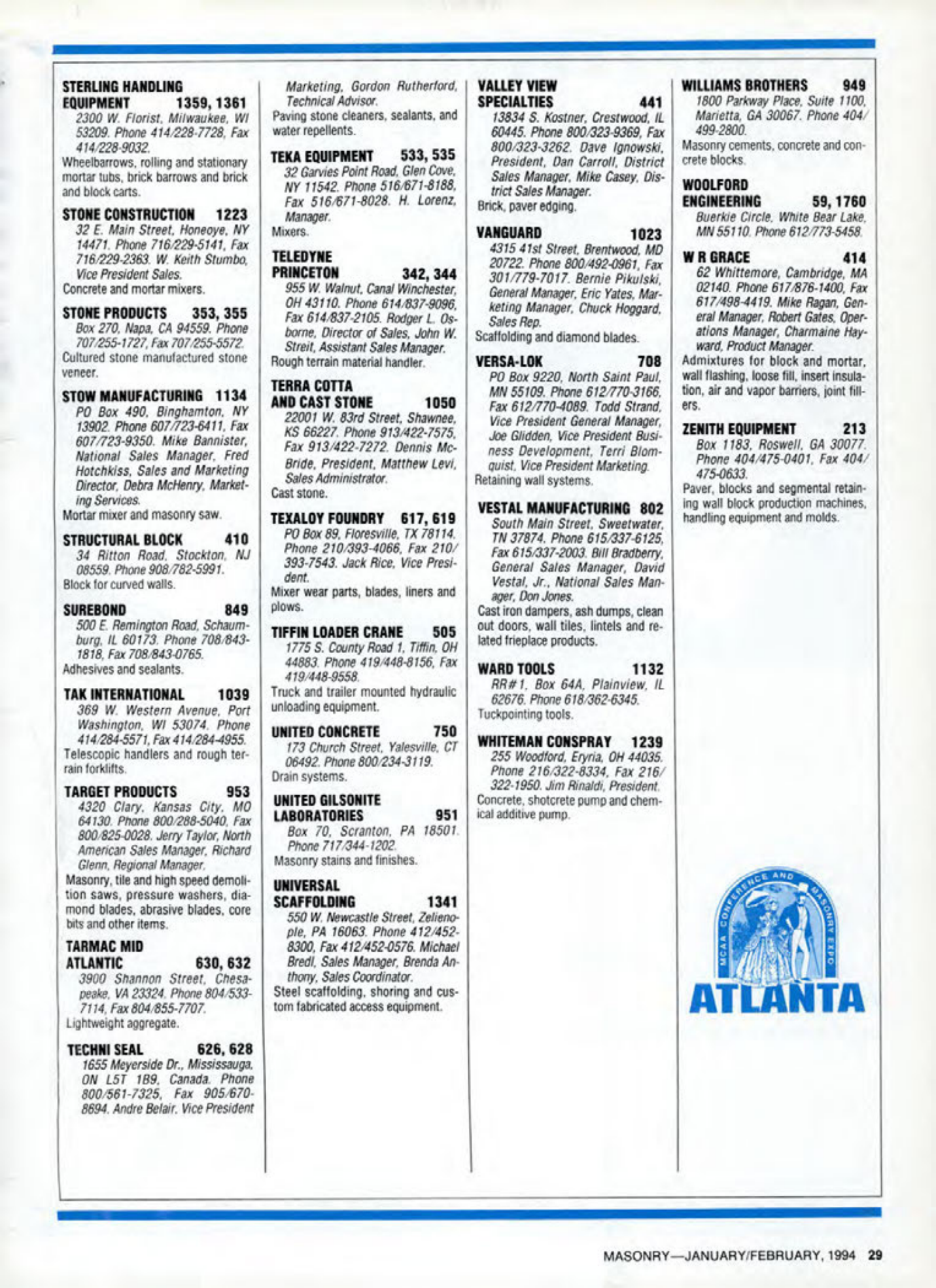 Masonry Magazine February 1994 Page. 29