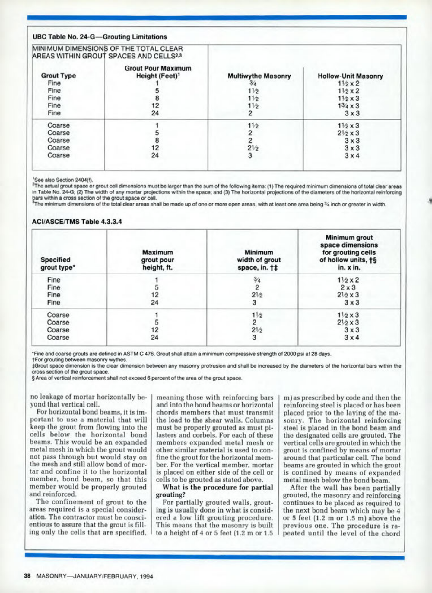 Masonry Magazine February 1994 Page. 38