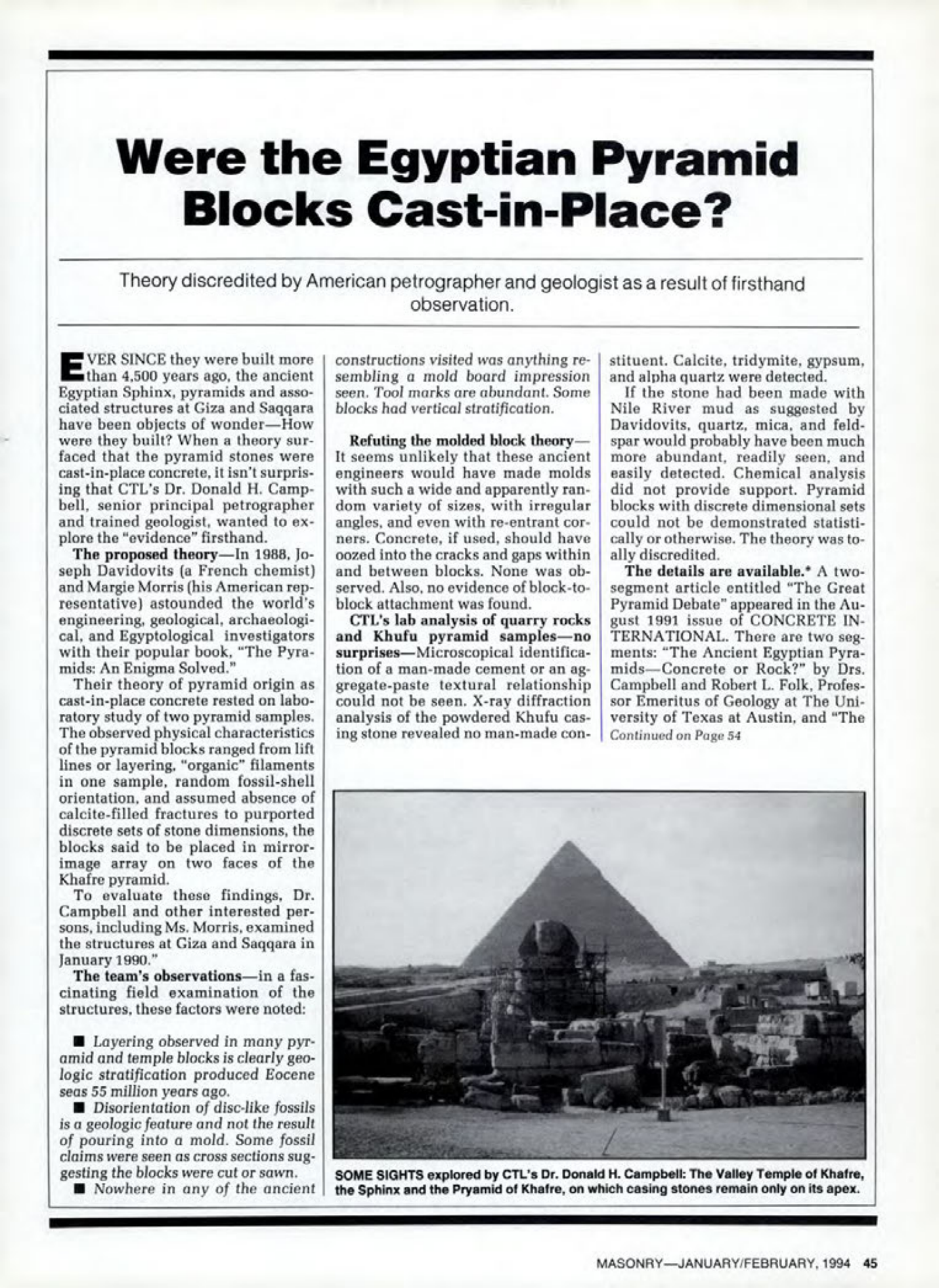 Masonry Magazine February 1994 Page. 45