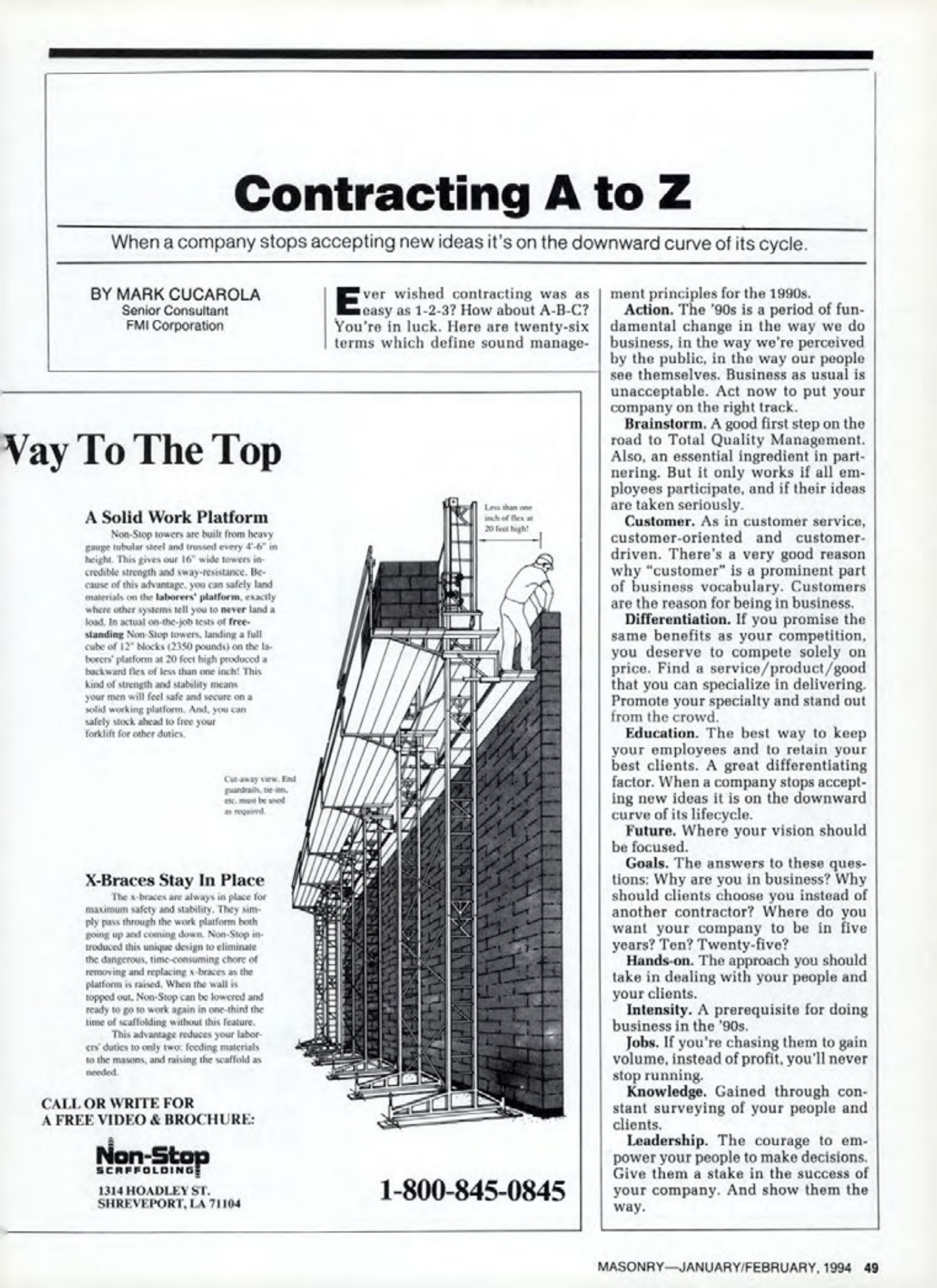Masonry Magazine February 1994 Page. 49
