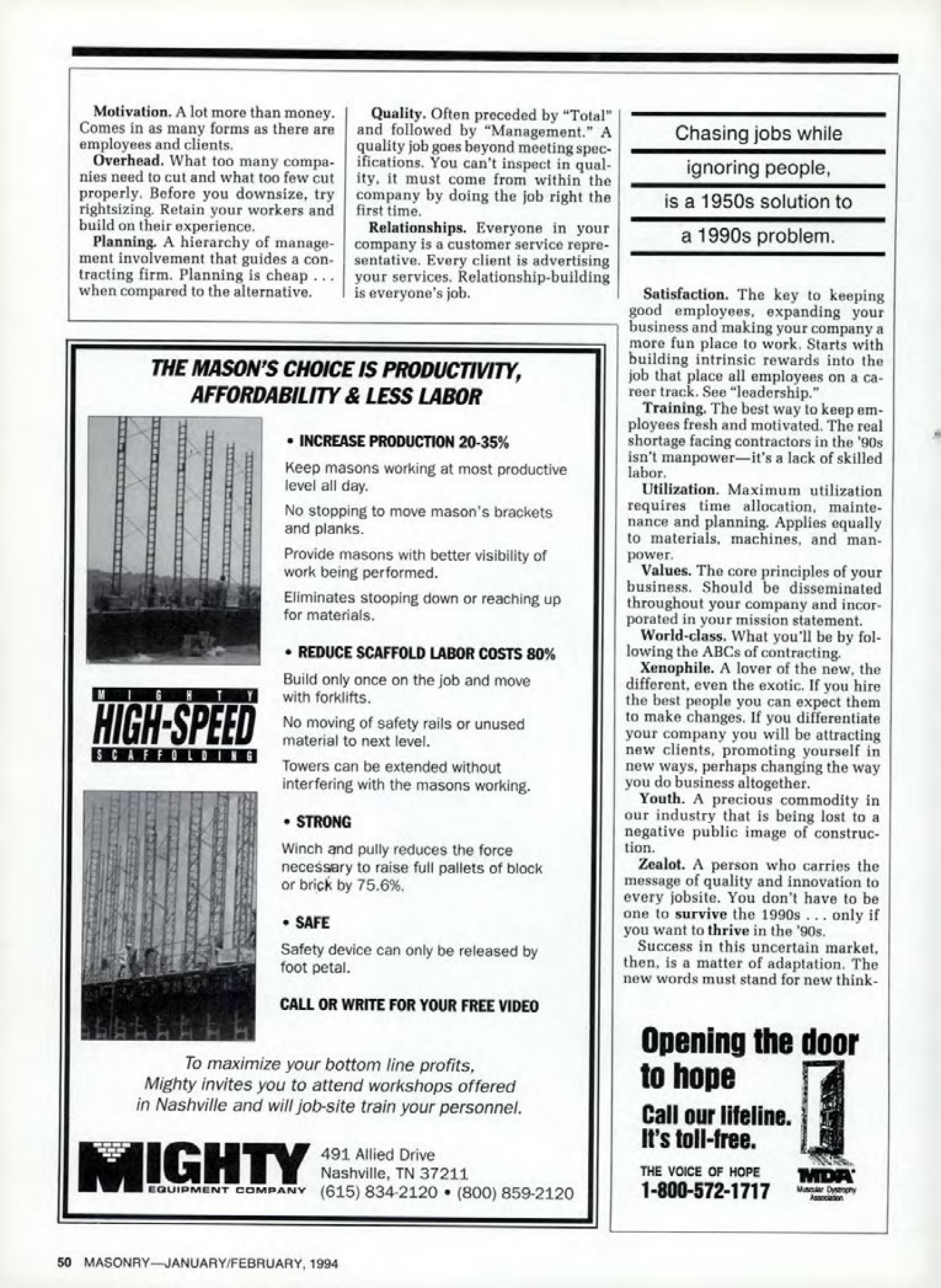 Masonry Magazine February 1994 Page. 50