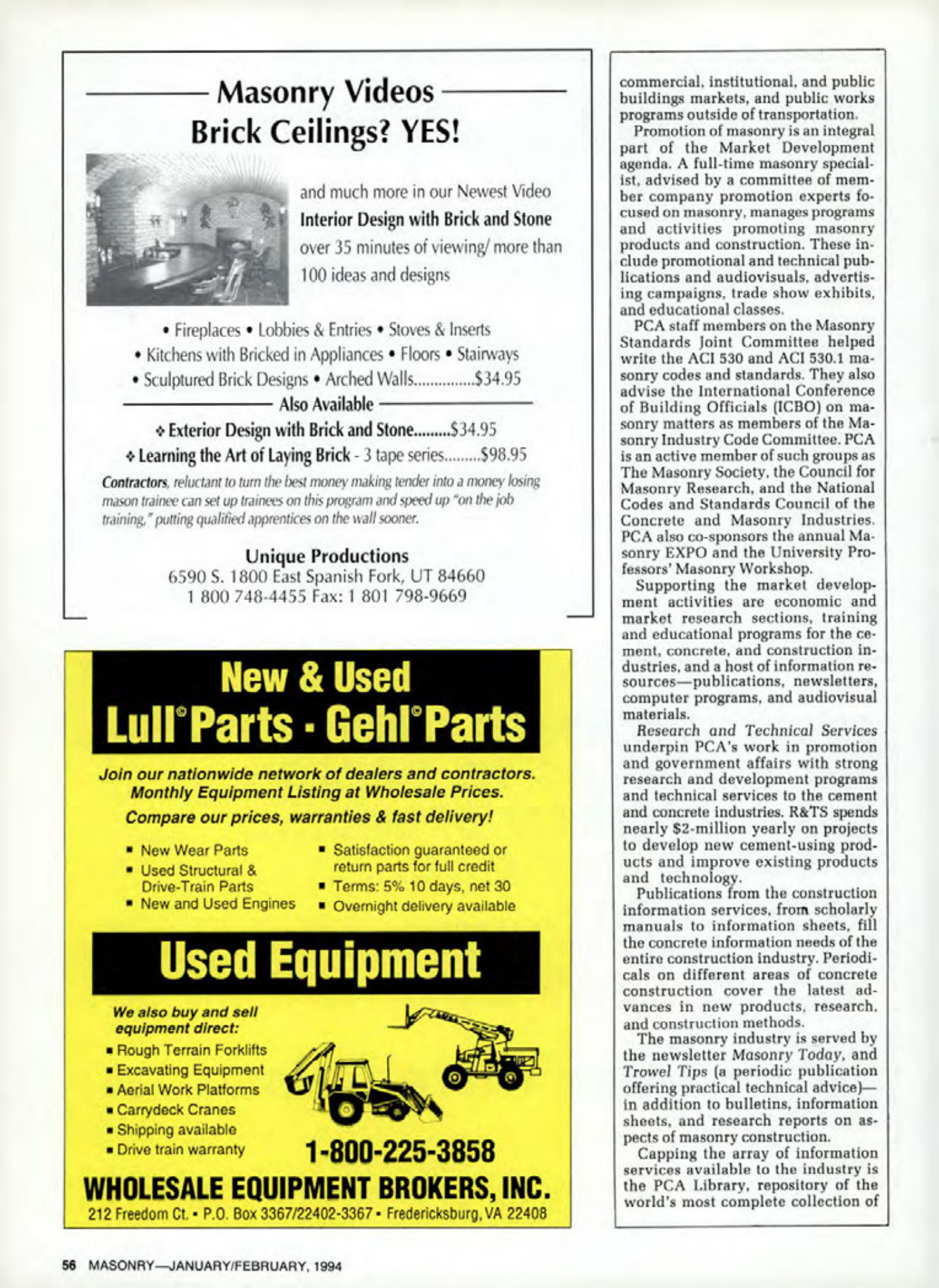 Masonry Magazine February 1994 Page. 56