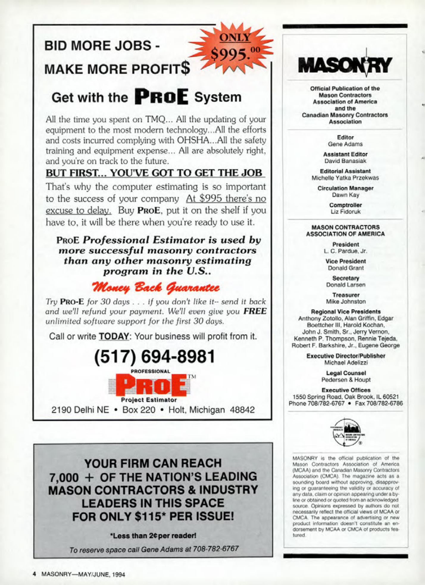 Masonry Magazine June 1994 Page. 4