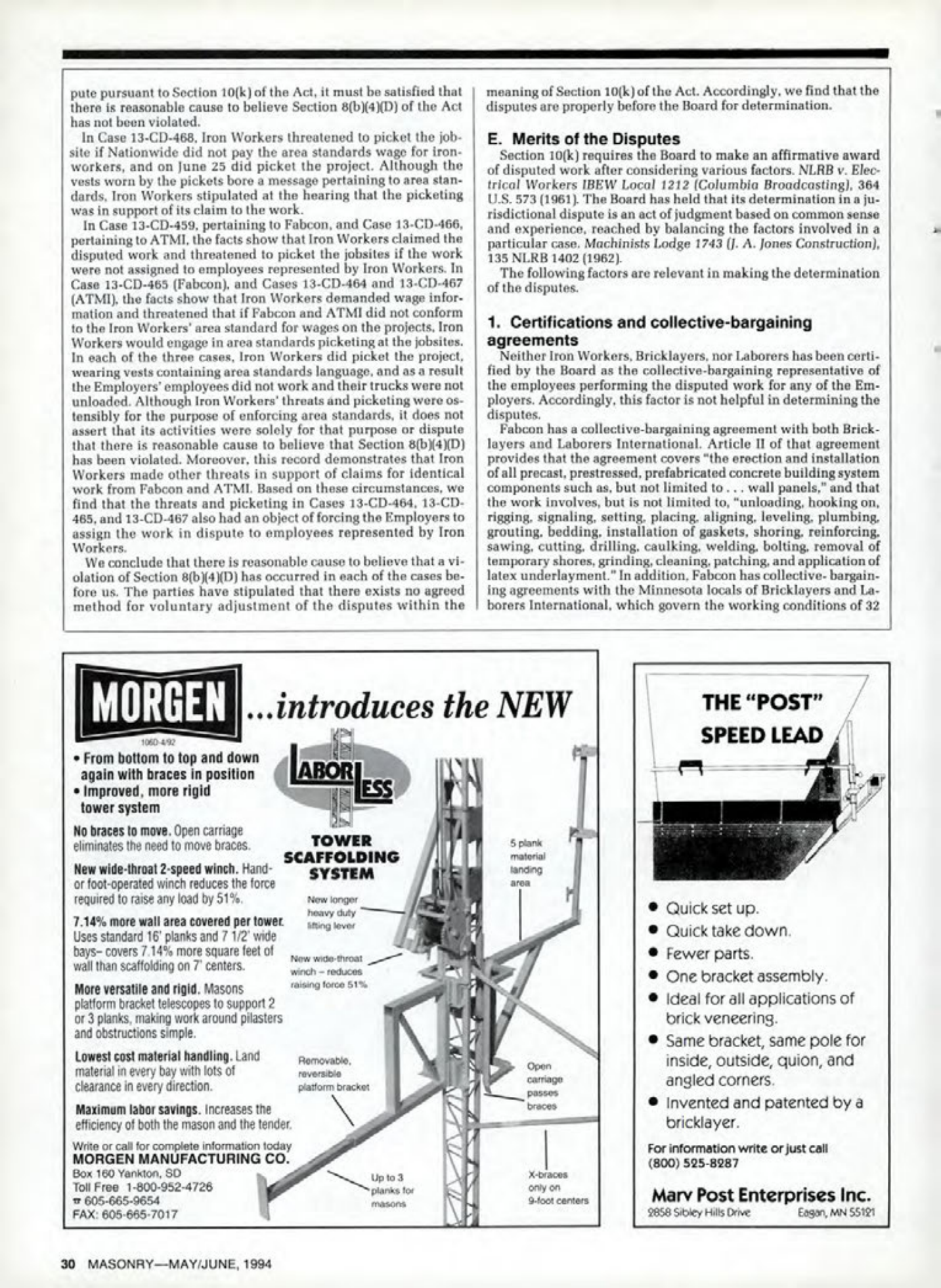 Masonry Magazine June 1994 Page. 30