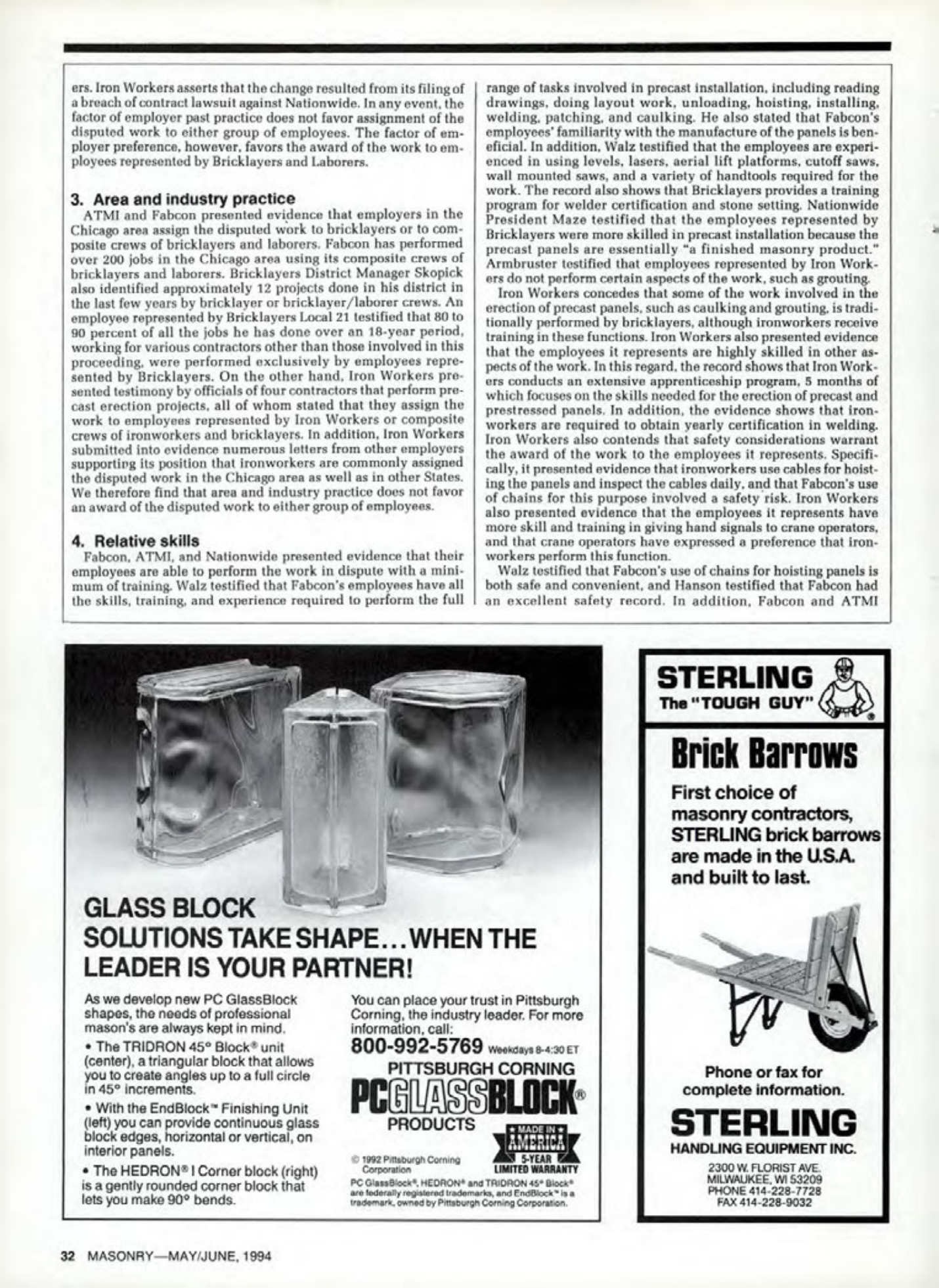 Masonry Magazine June 1994 Page. 32