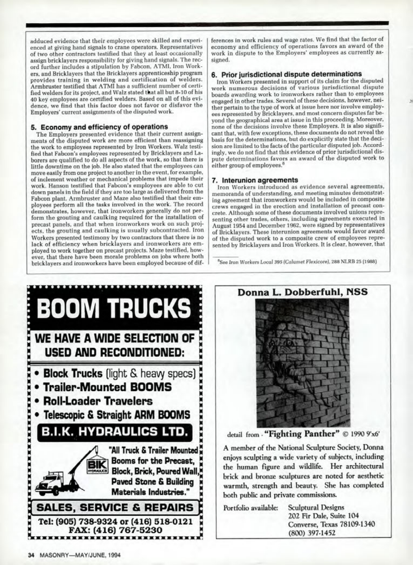 Masonry Magazine June 1994 Page. 34