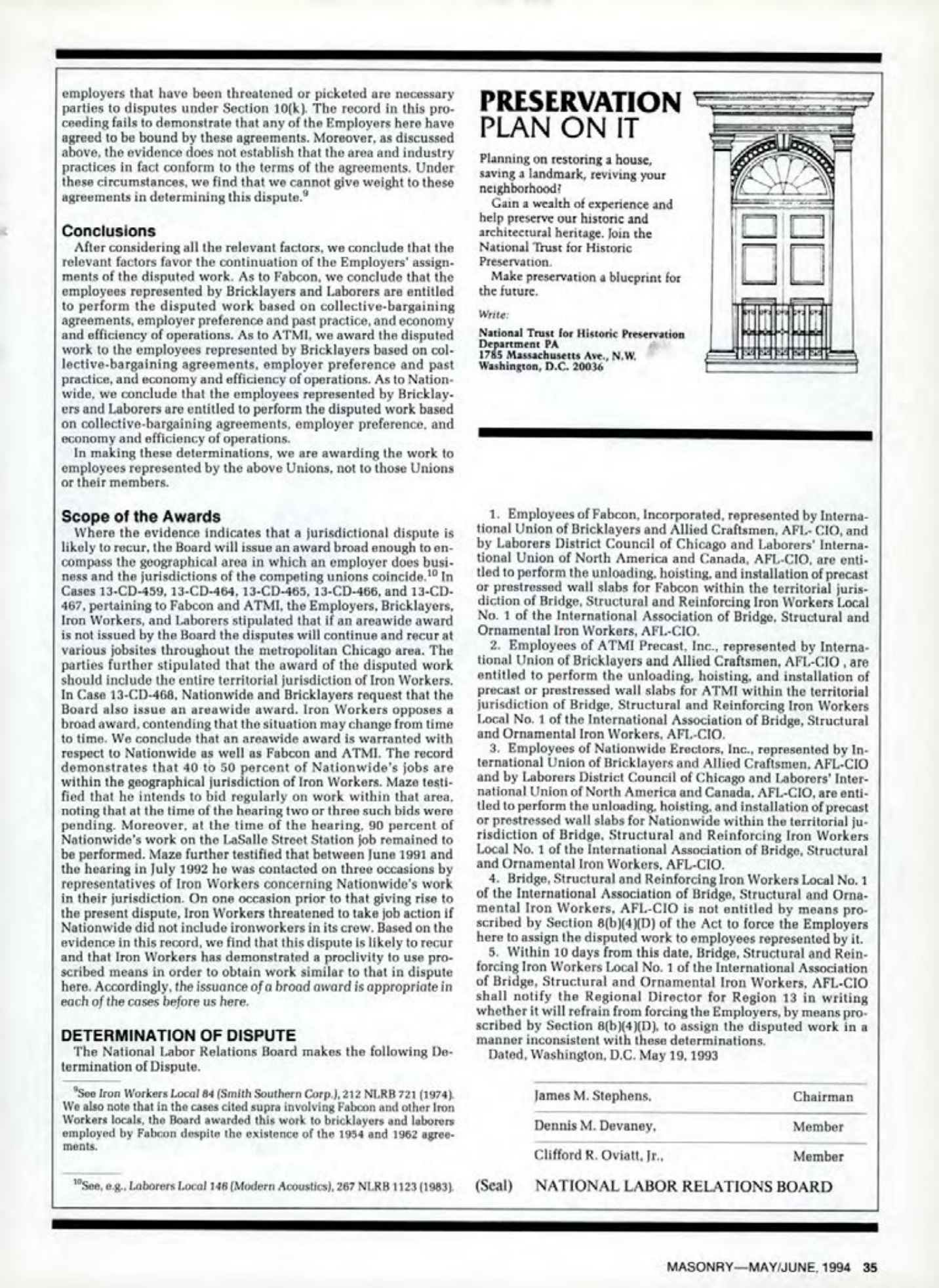 Masonry Magazine June 1994 Page. 35