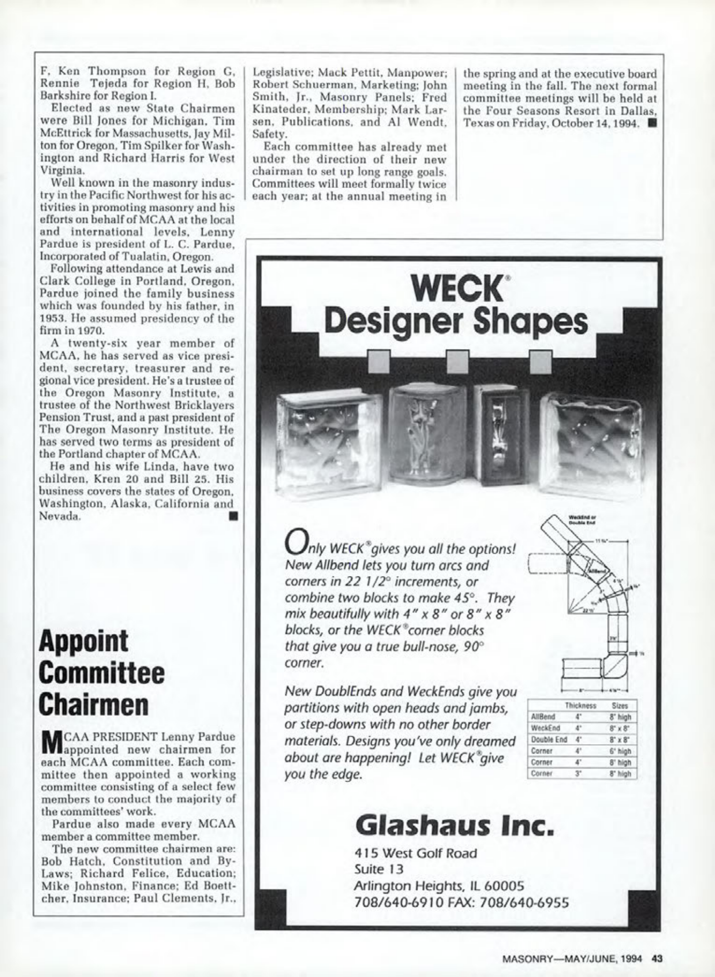 Masonry Magazine June 1994 Page. 43