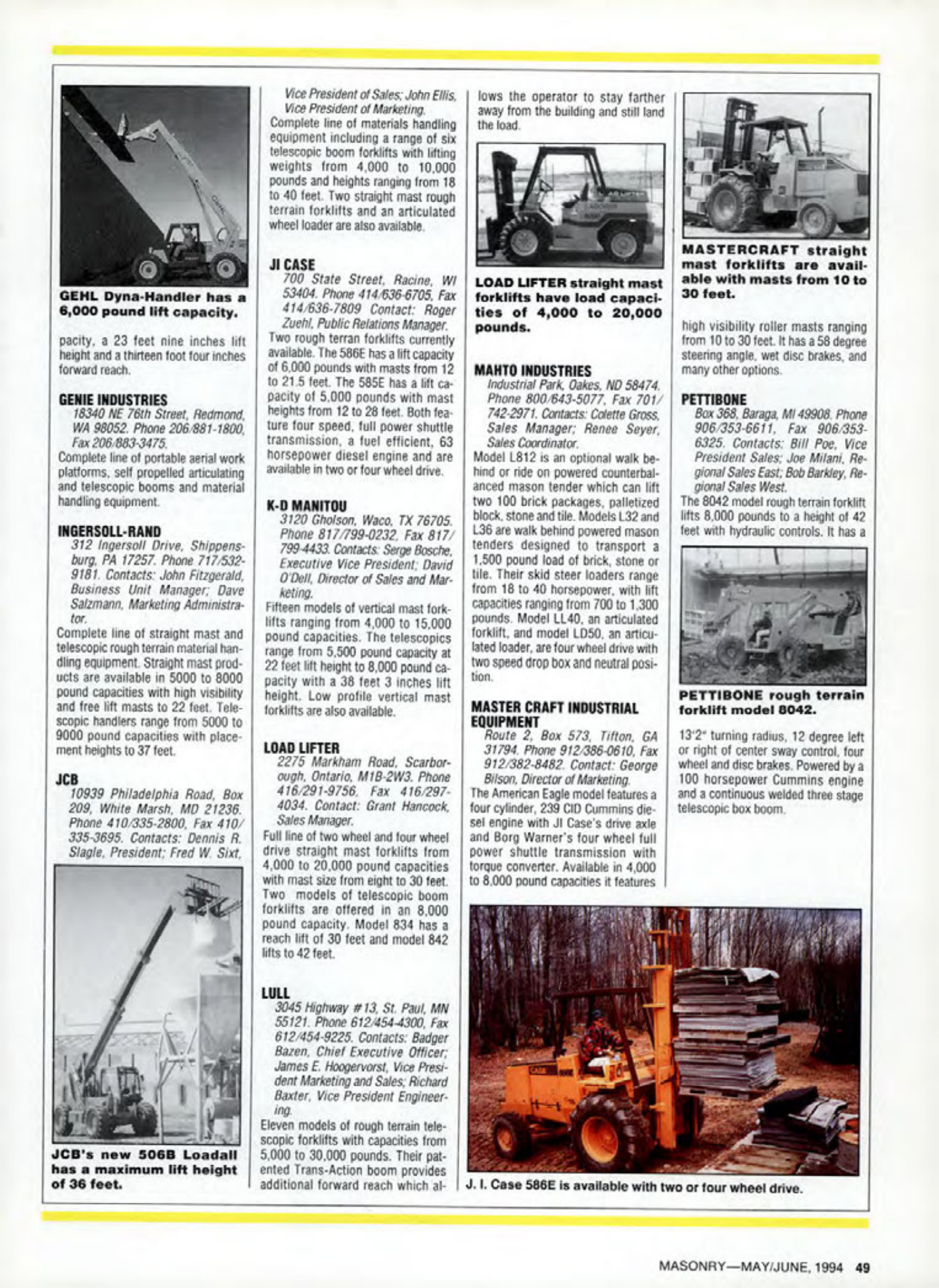 Masonry Magazine June 1994 Page. 49