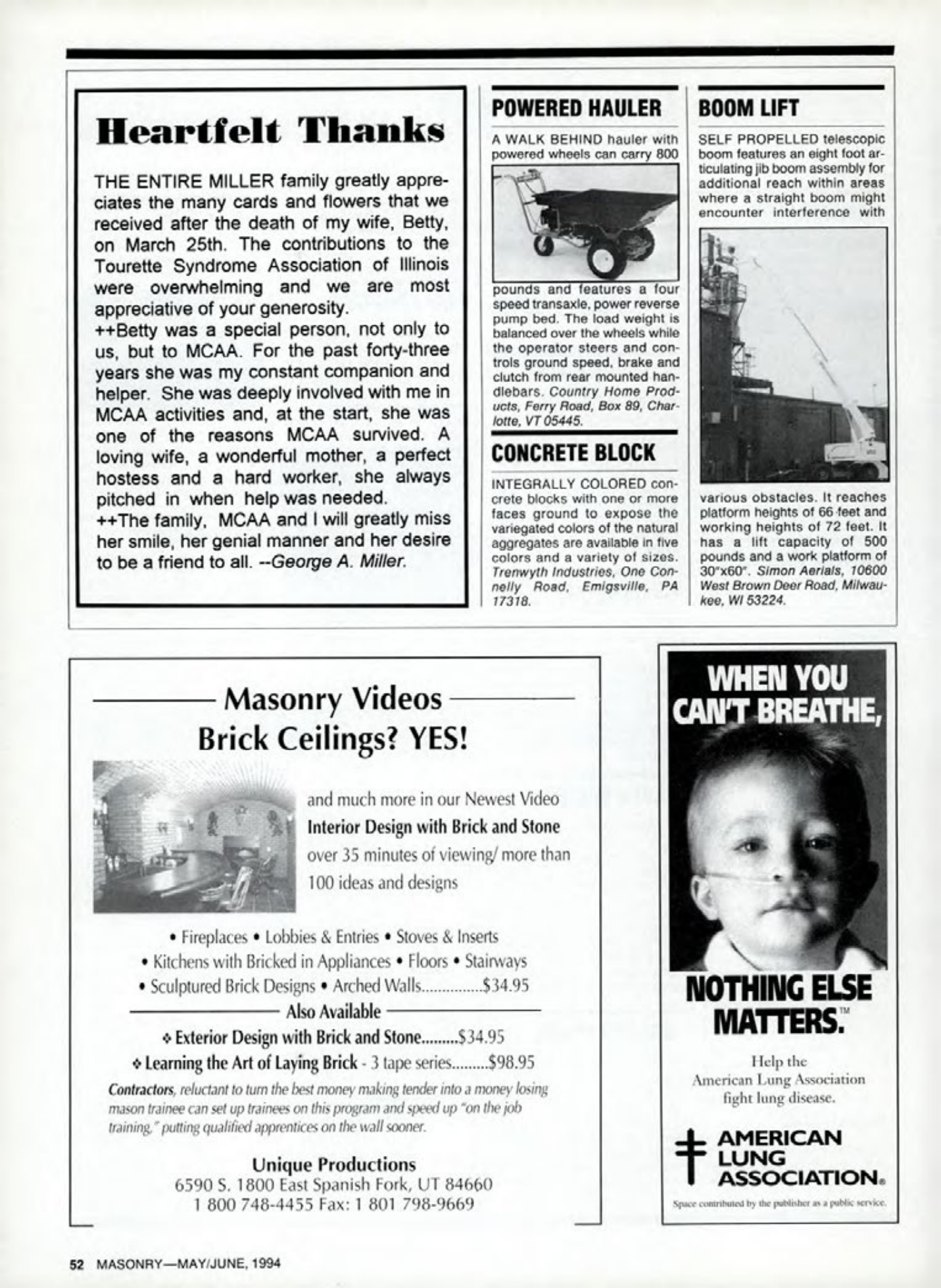 Masonry Magazine June 1994 Page. 52