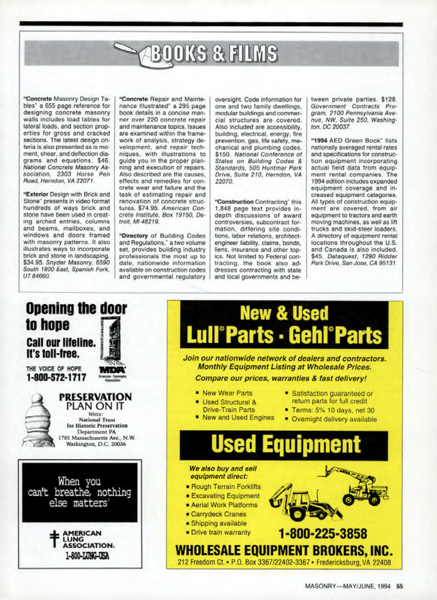 Masonry Magazine June 1994 Page. 55