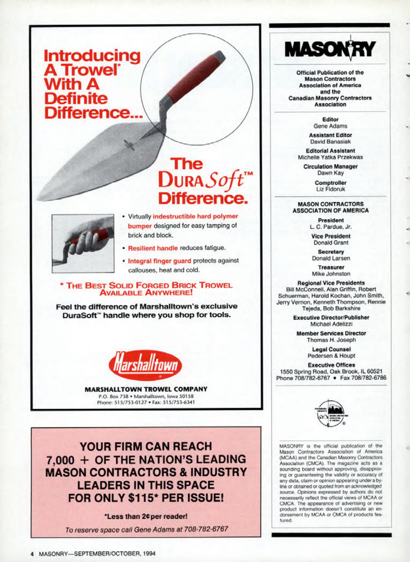 Masonry Magazine October 1994 Page. 4