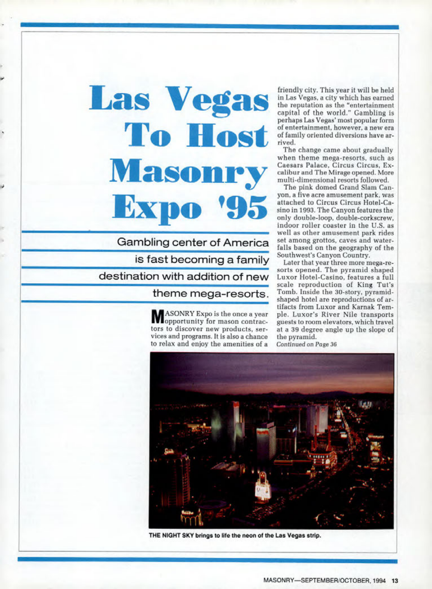Masonry Magazine October 1994 Page. 13