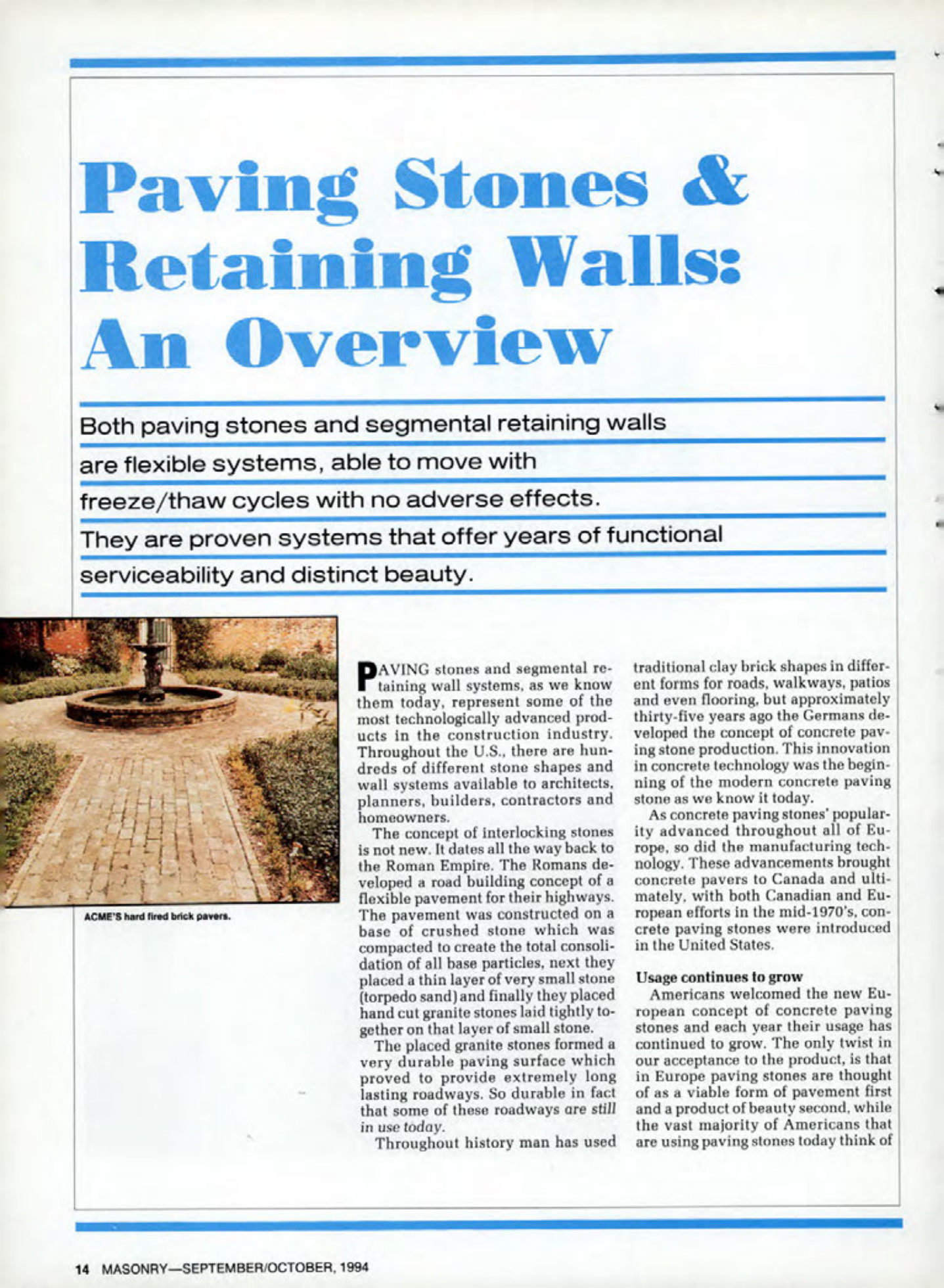 Masonry Magazine October 1994 Page. 14