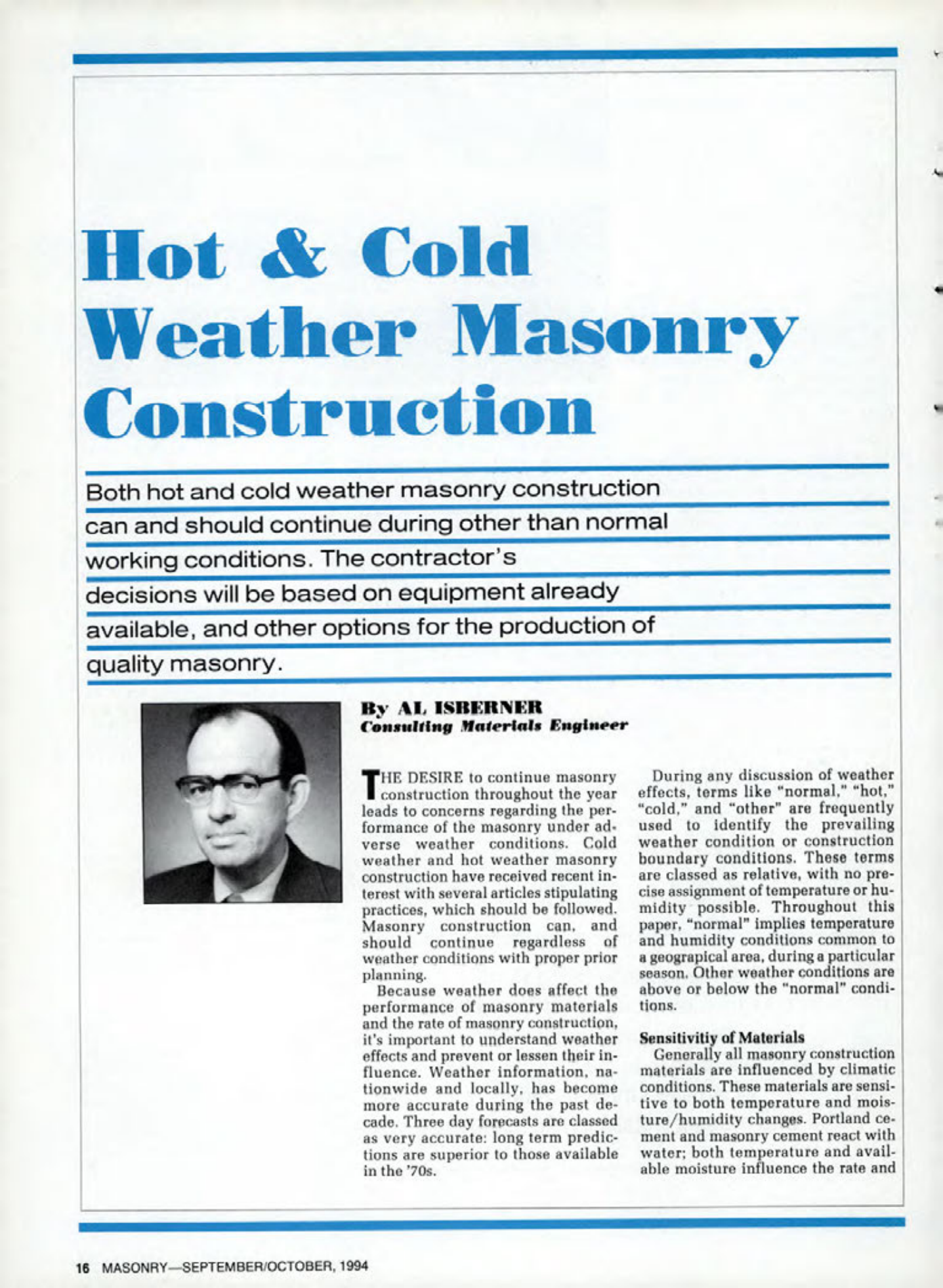 Masonry Magazine October 1994 Page. 16