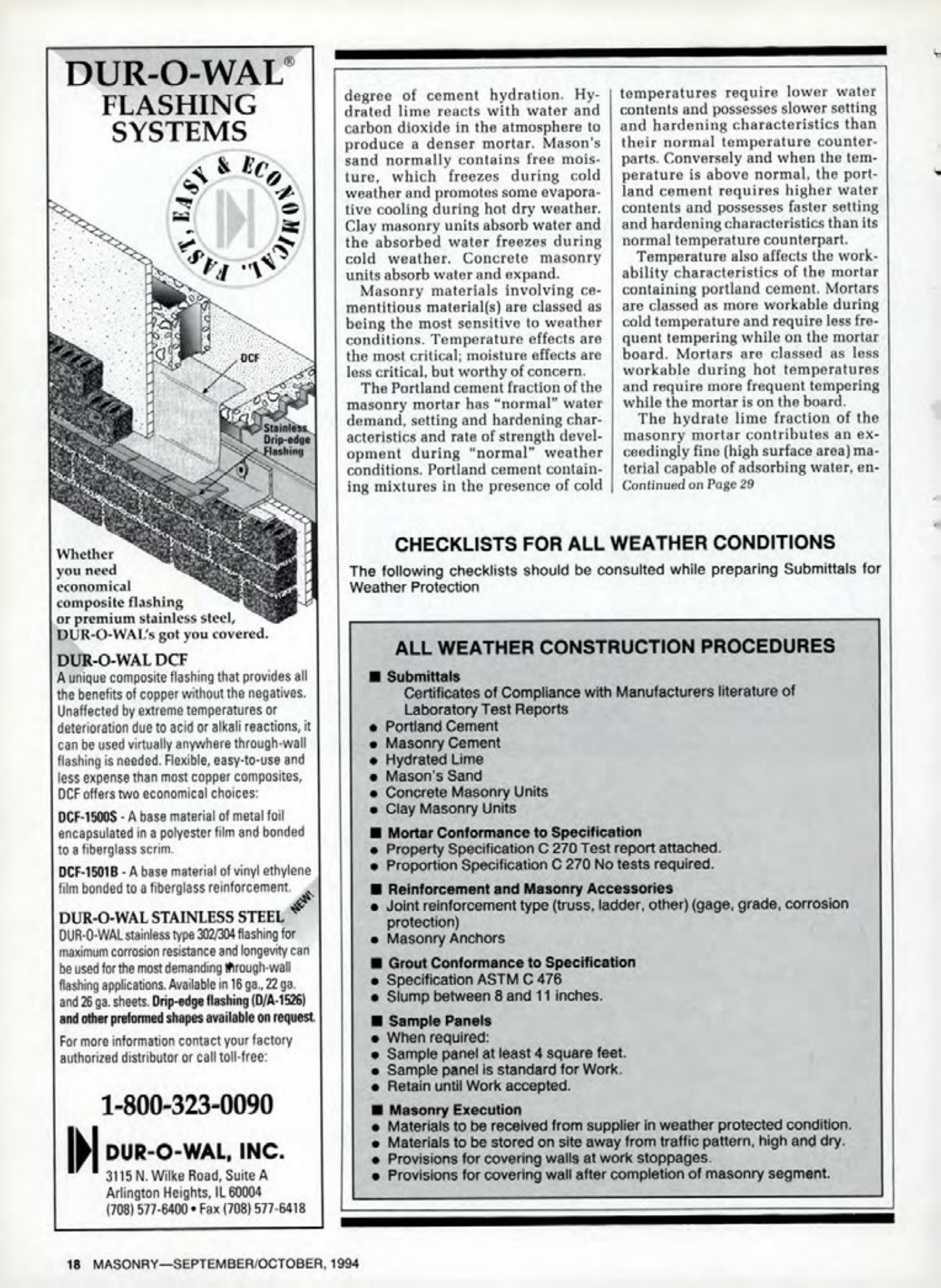 Masonry Magazine October 1994 Page. 18