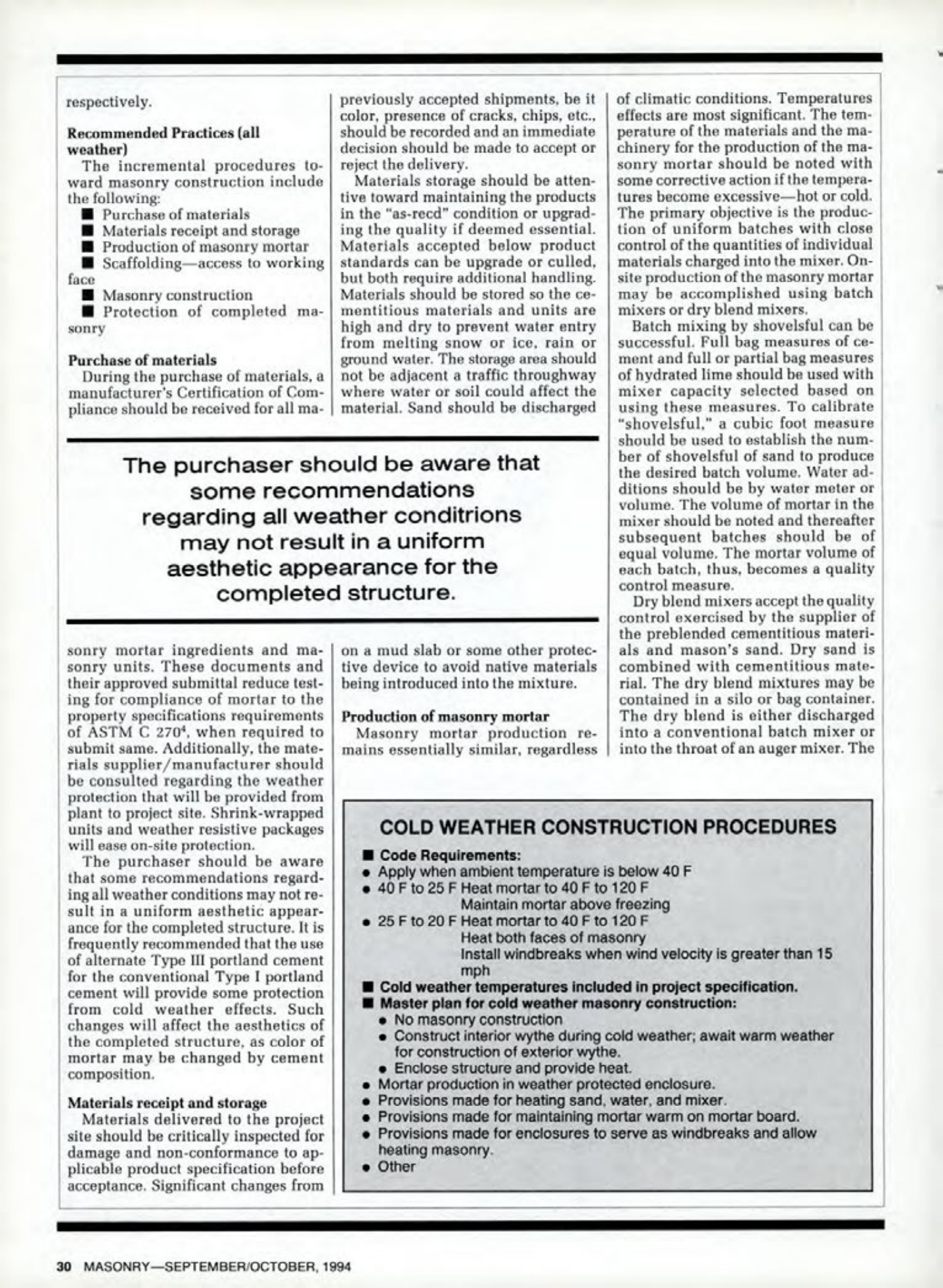 Masonry Magazine October 1994 Page. 30