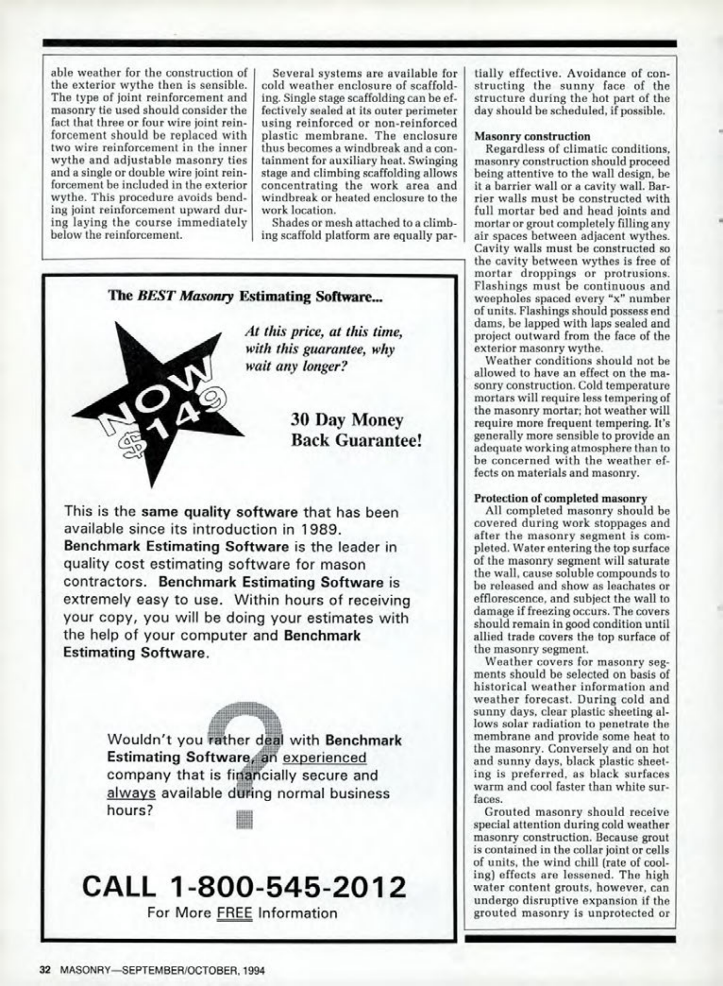 Masonry Magazine October 1994 Page. 32