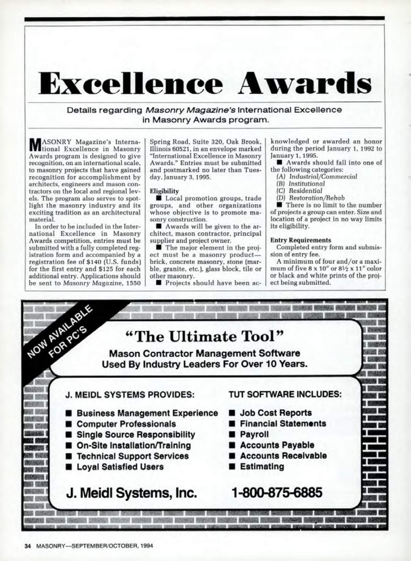 Masonry Magazine October 1994 Page. 34