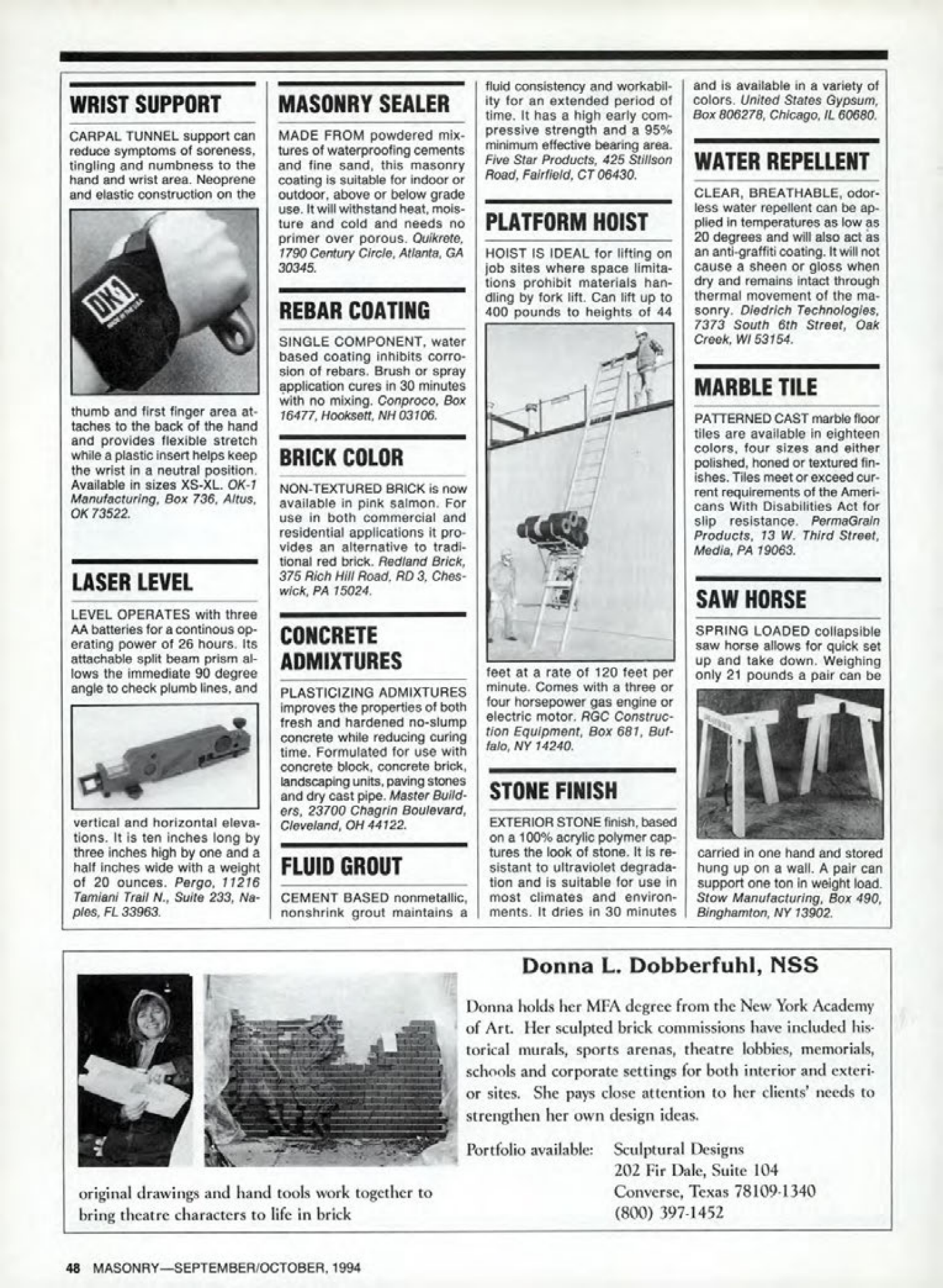 Masonry Magazine October 1994 Page. 48
