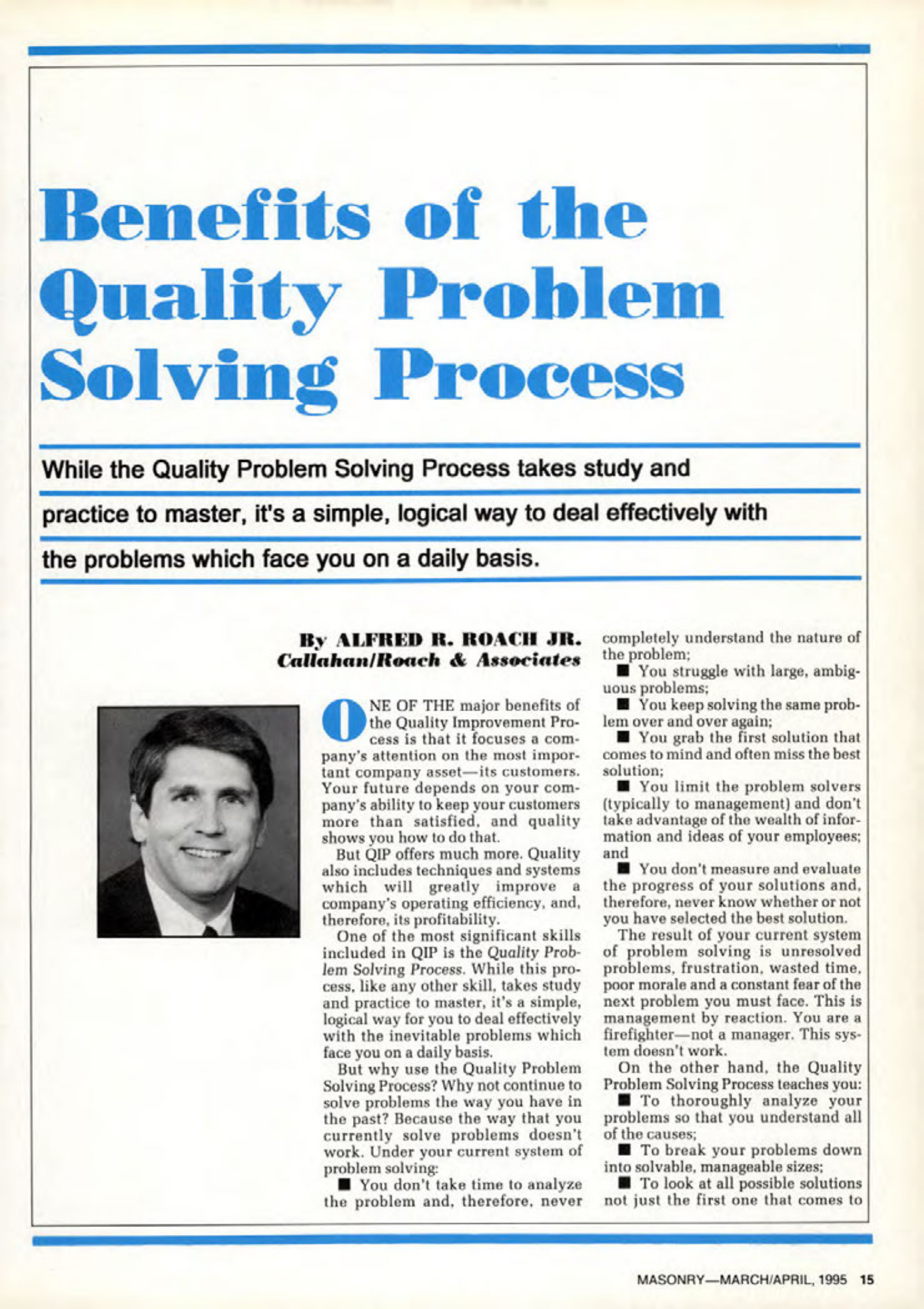 Masonry Magazine April 1995 Page. 15