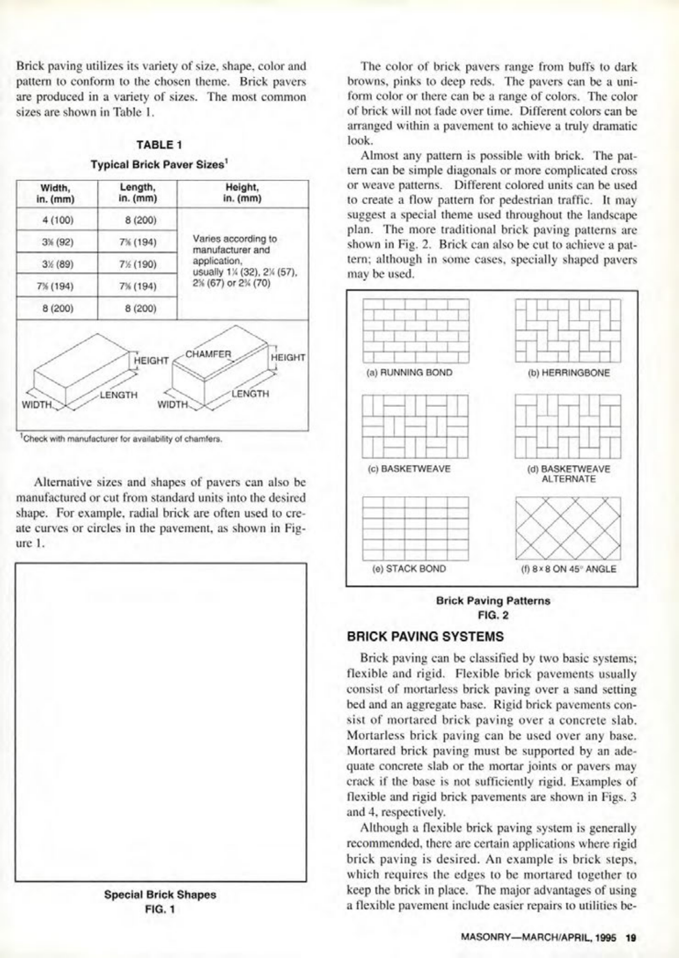 Masonry Magazine April 1995 Page. 19