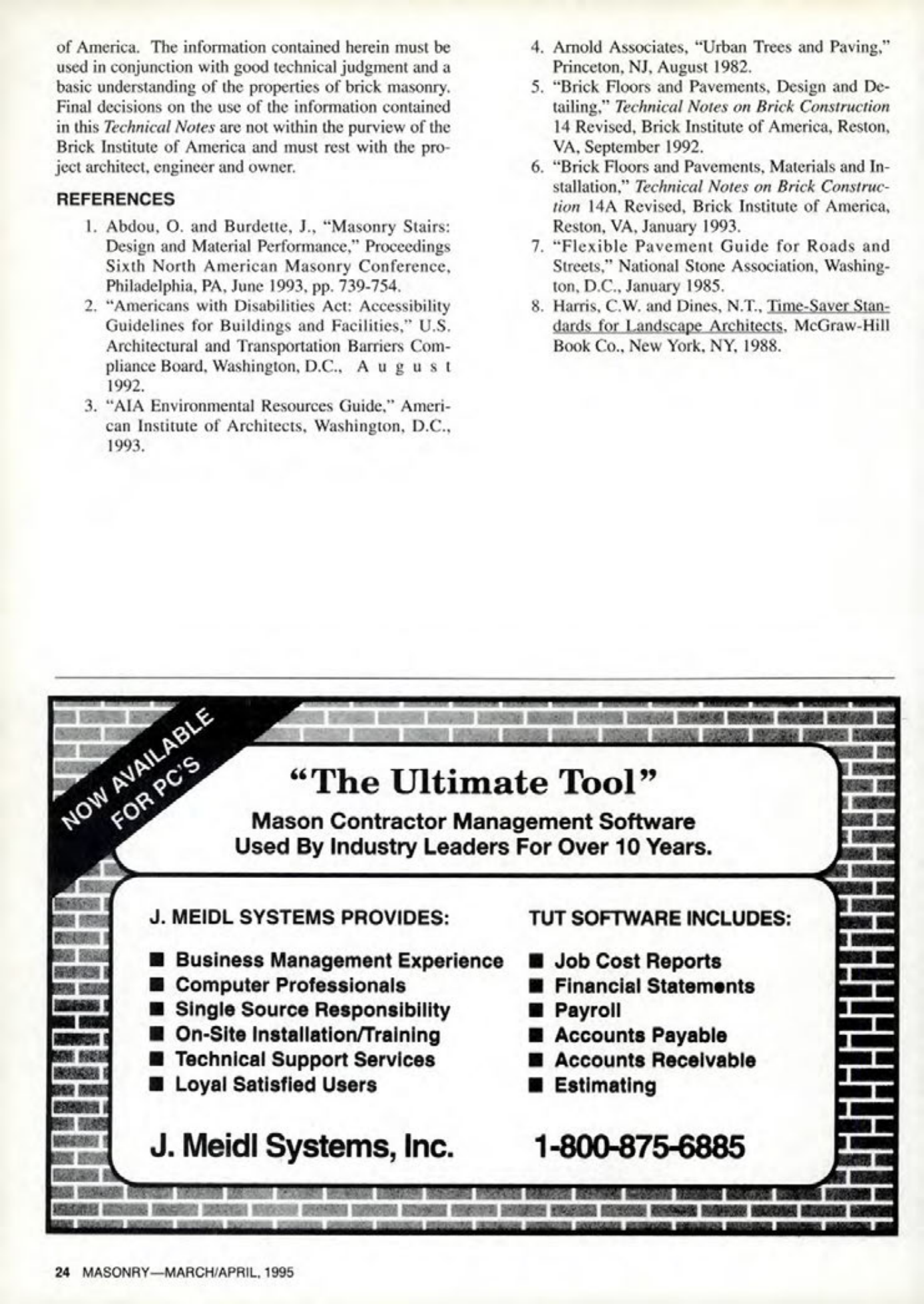 Masonry Magazine April 1995 Page. 24