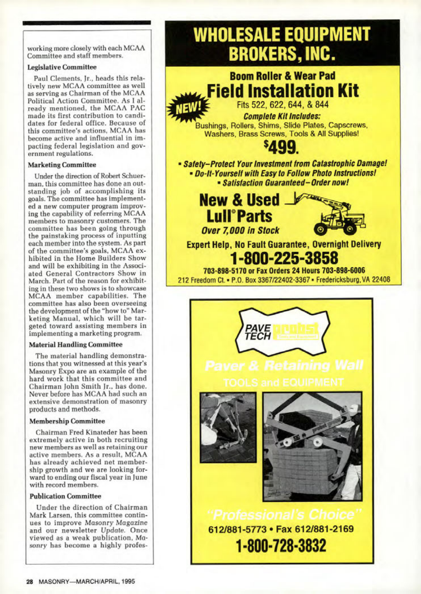 Masonry Magazine April 1995 Page. 28