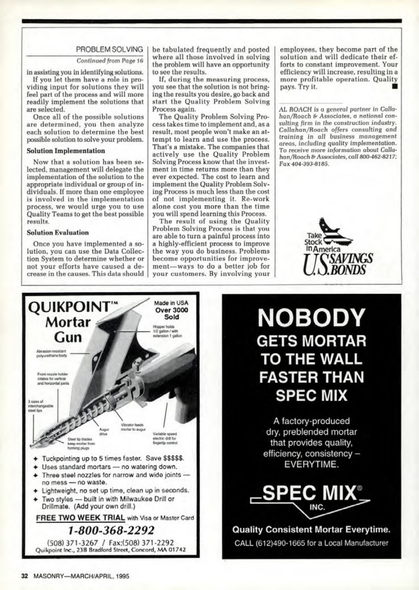 Masonry Magazine April 1995 Page. 32