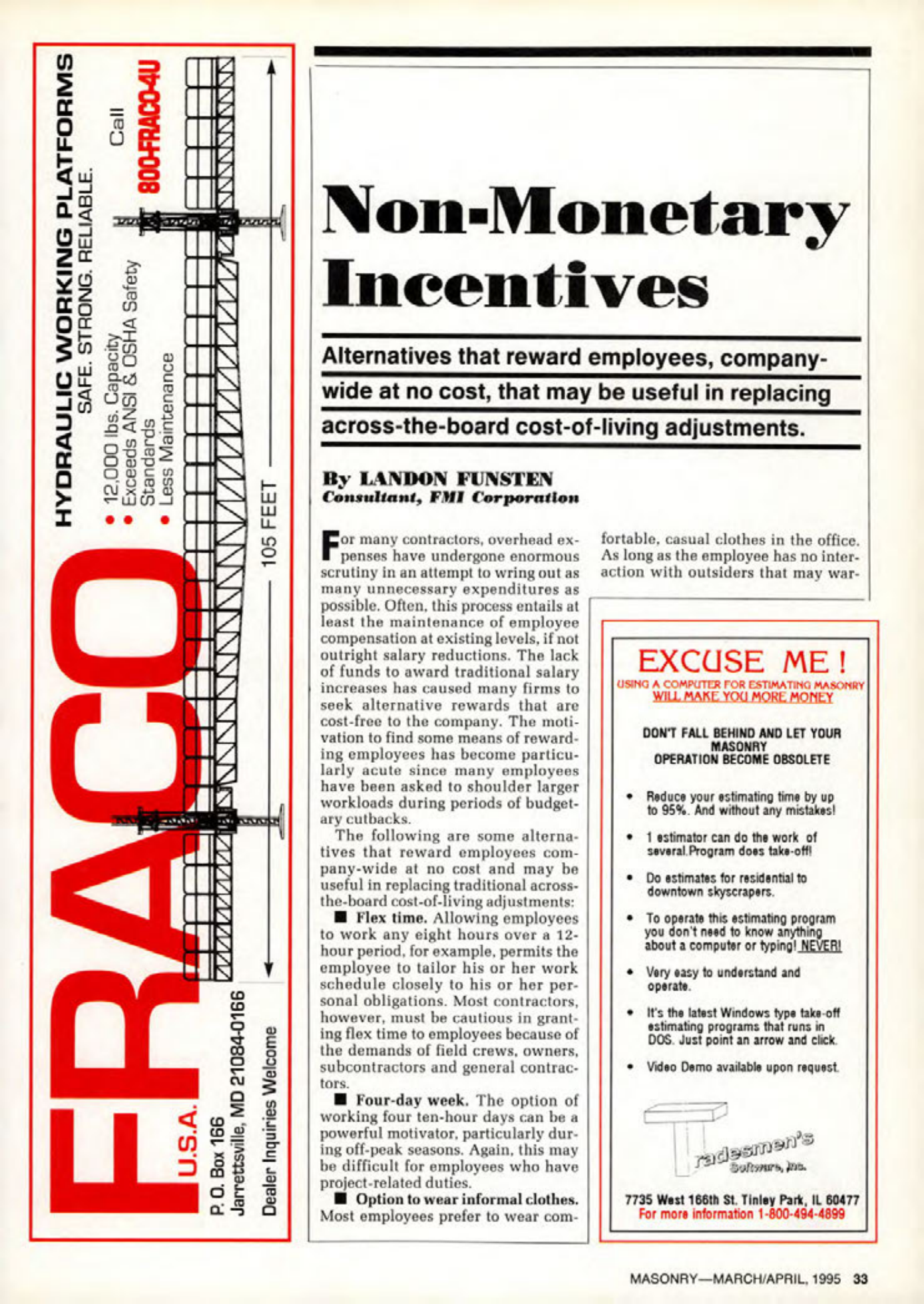 Masonry Magazine April 1995 Page. 33