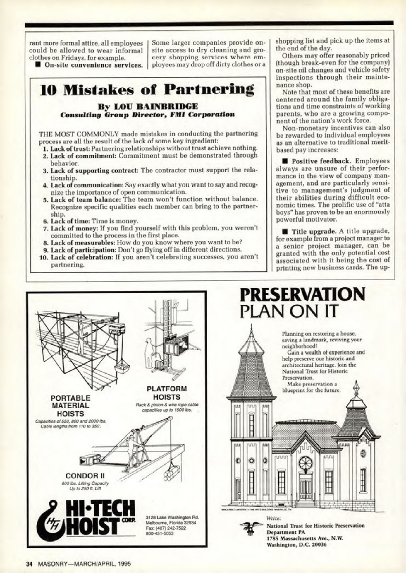 Masonry Magazine April 1995 Page. 34