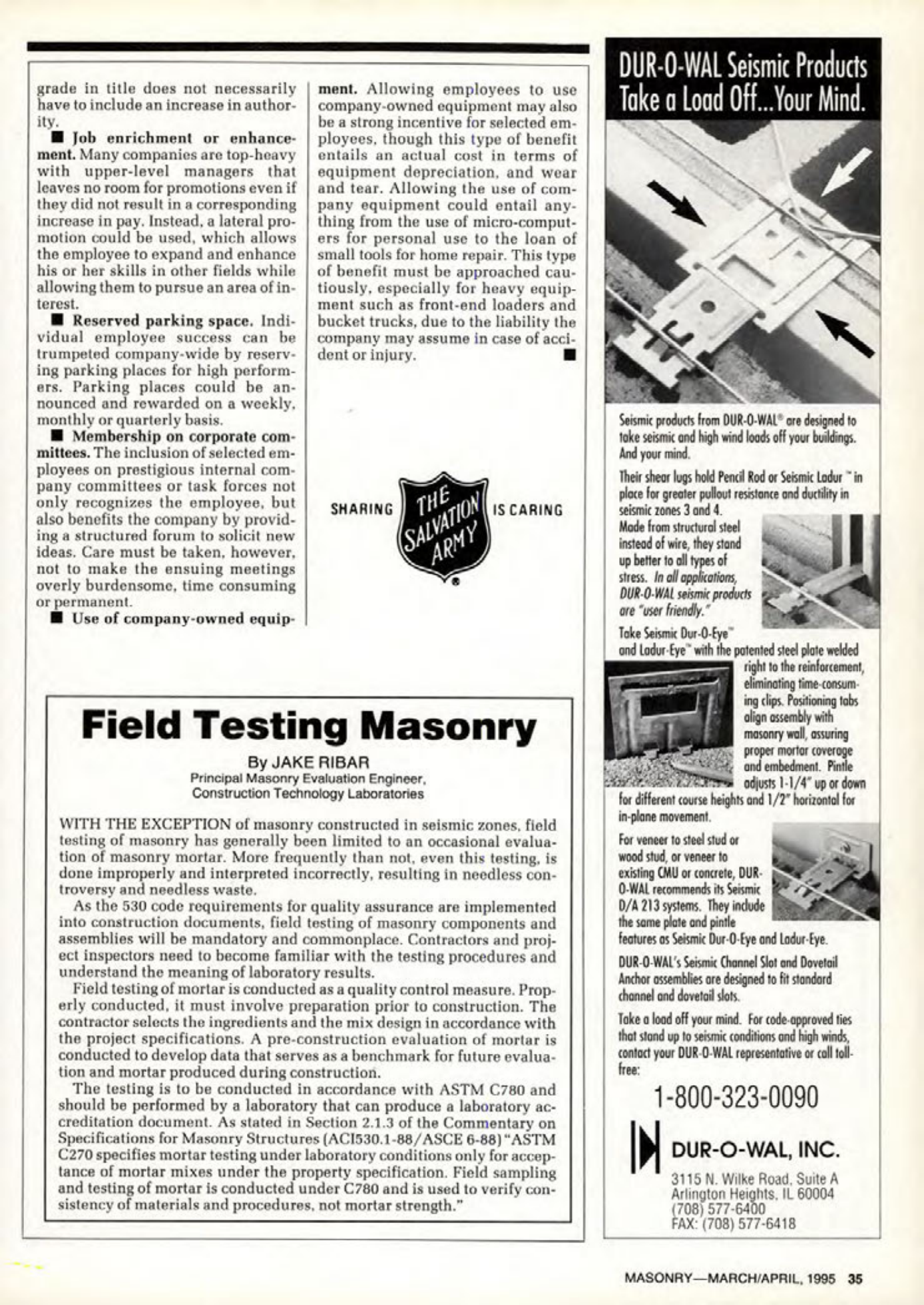 Masonry Magazine April 1995 Page. 35