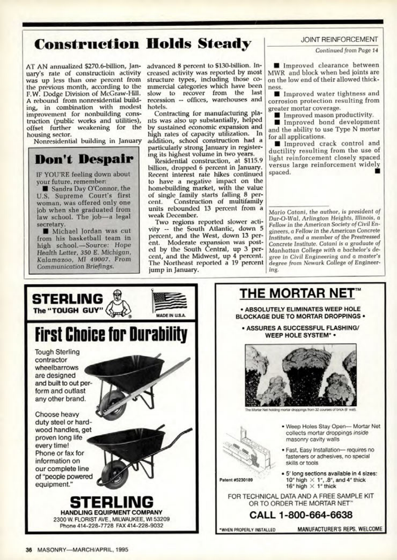 Masonry Magazine April 1995 Page. 36