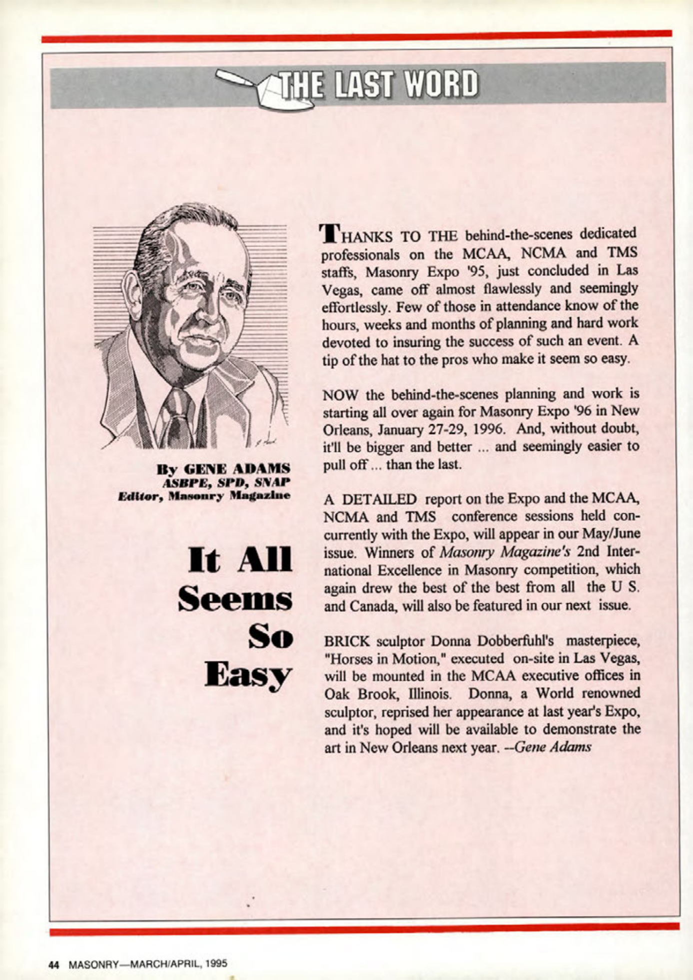 Masonry Magazine April 1995 Page. 44