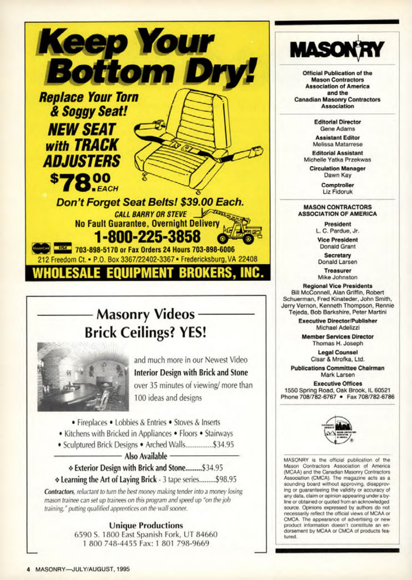 Masonry Magazine August 1995 Page. 4