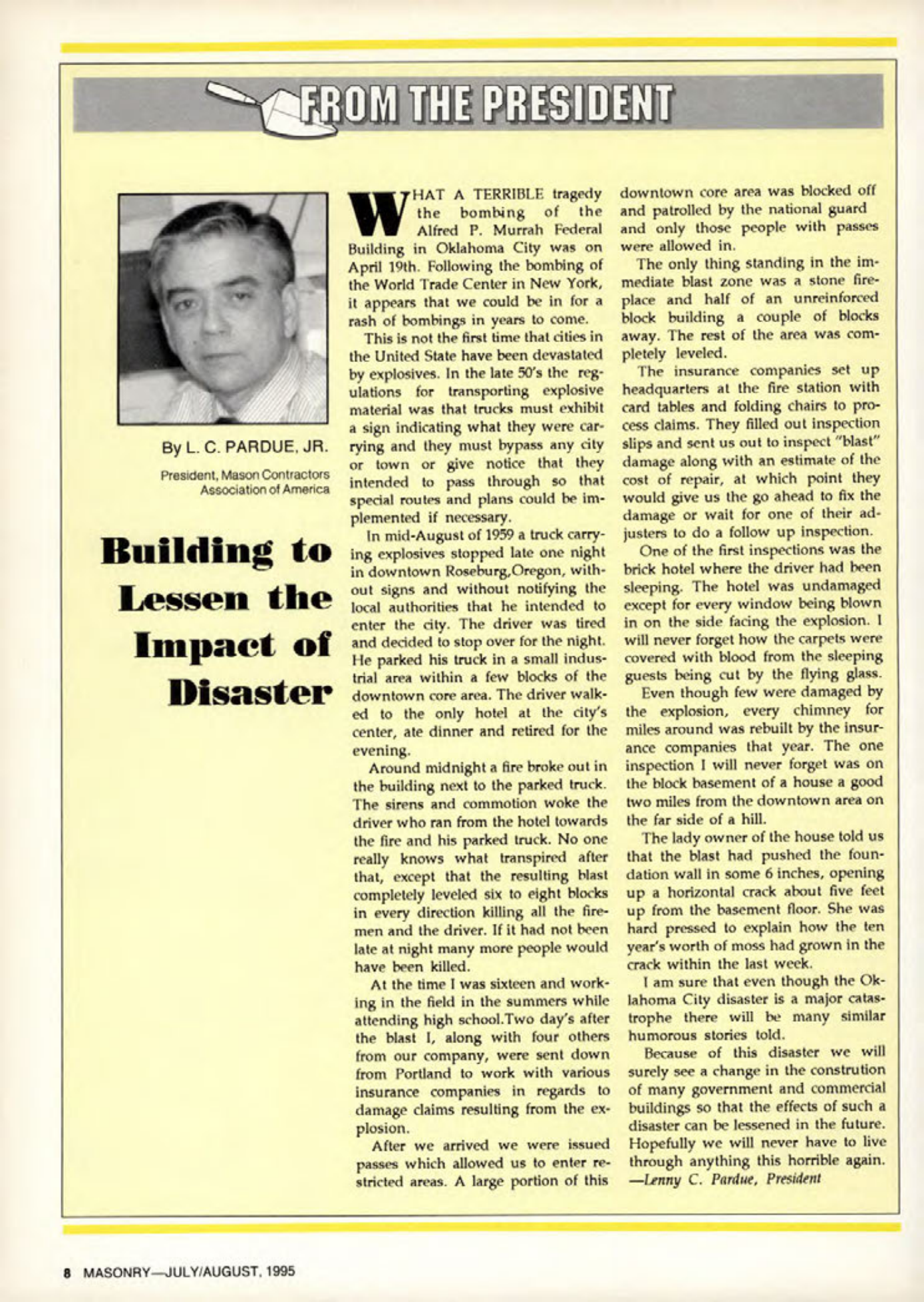 Masonry Magazine August 1995 Page. 8
