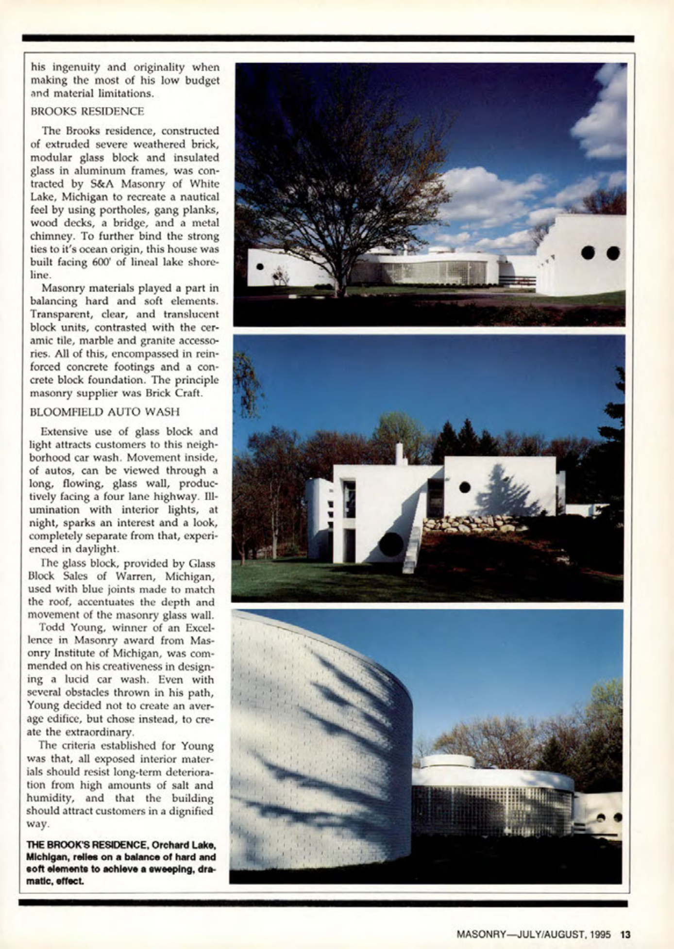 Masonry Magazine August 1995 Page. 13