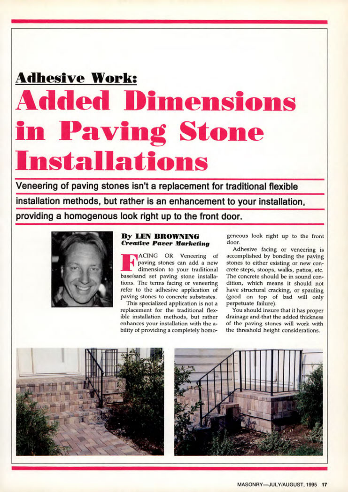 Masonry Magazine August 1995 Page. 17