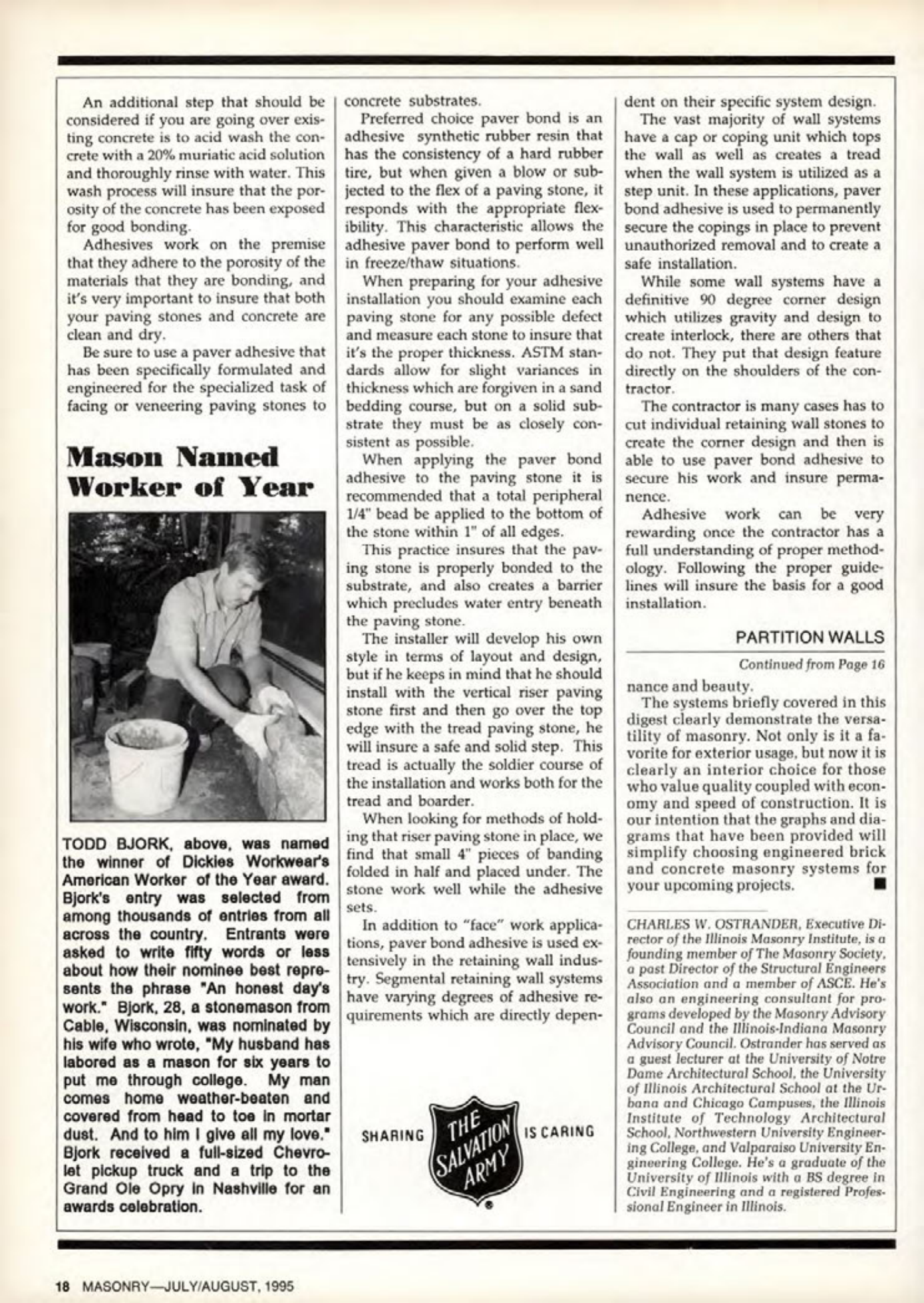 Masonry Magazine August 1995 Page. 18